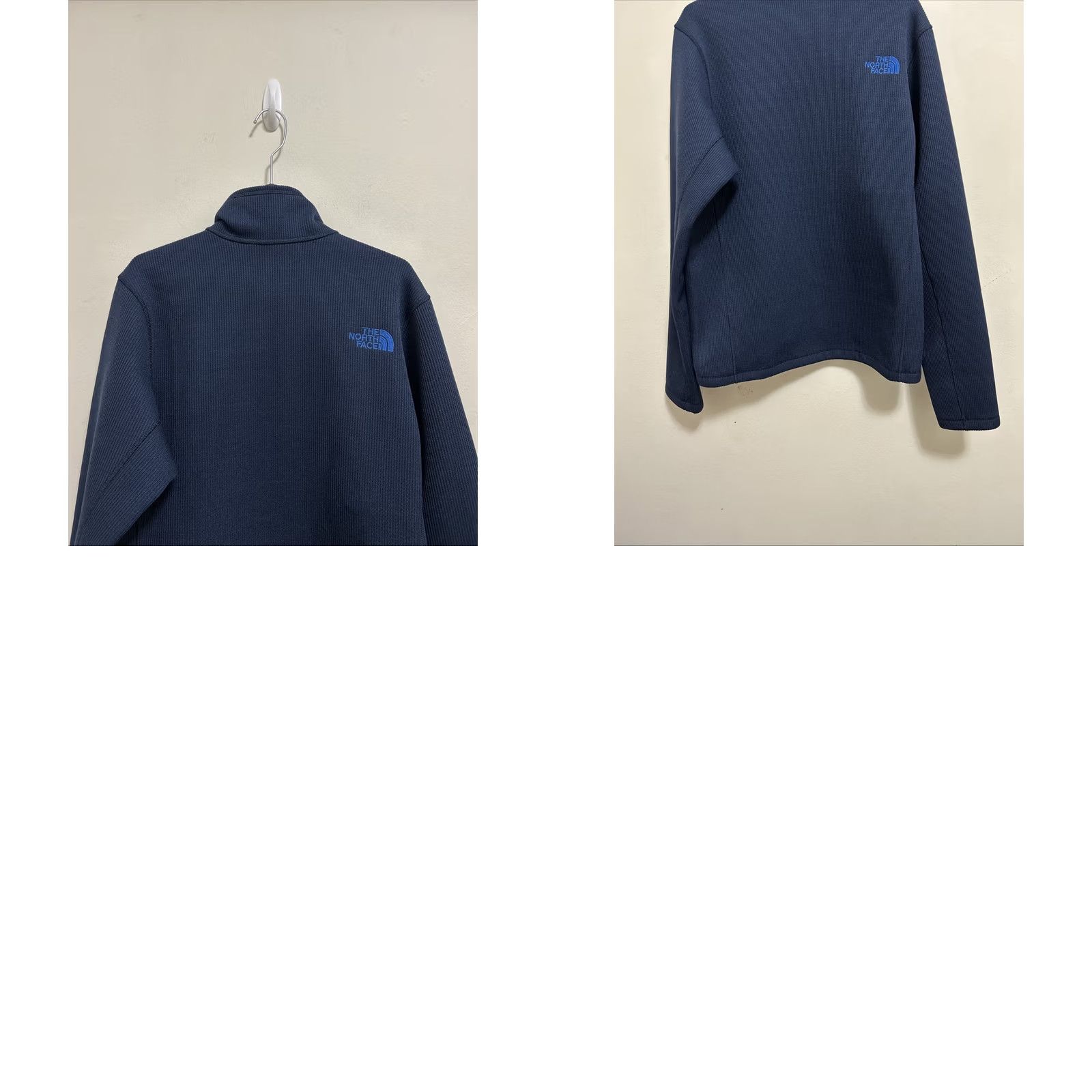 The North Face The North Face Krestwood Jacket Mens Small Blue Ribbed Full Zip Pockets Logo Embroidered Lined Knit Zip Pockets Stand-Up Collar Size US S / EU 44-46 / 1 - 9 Thumbnail