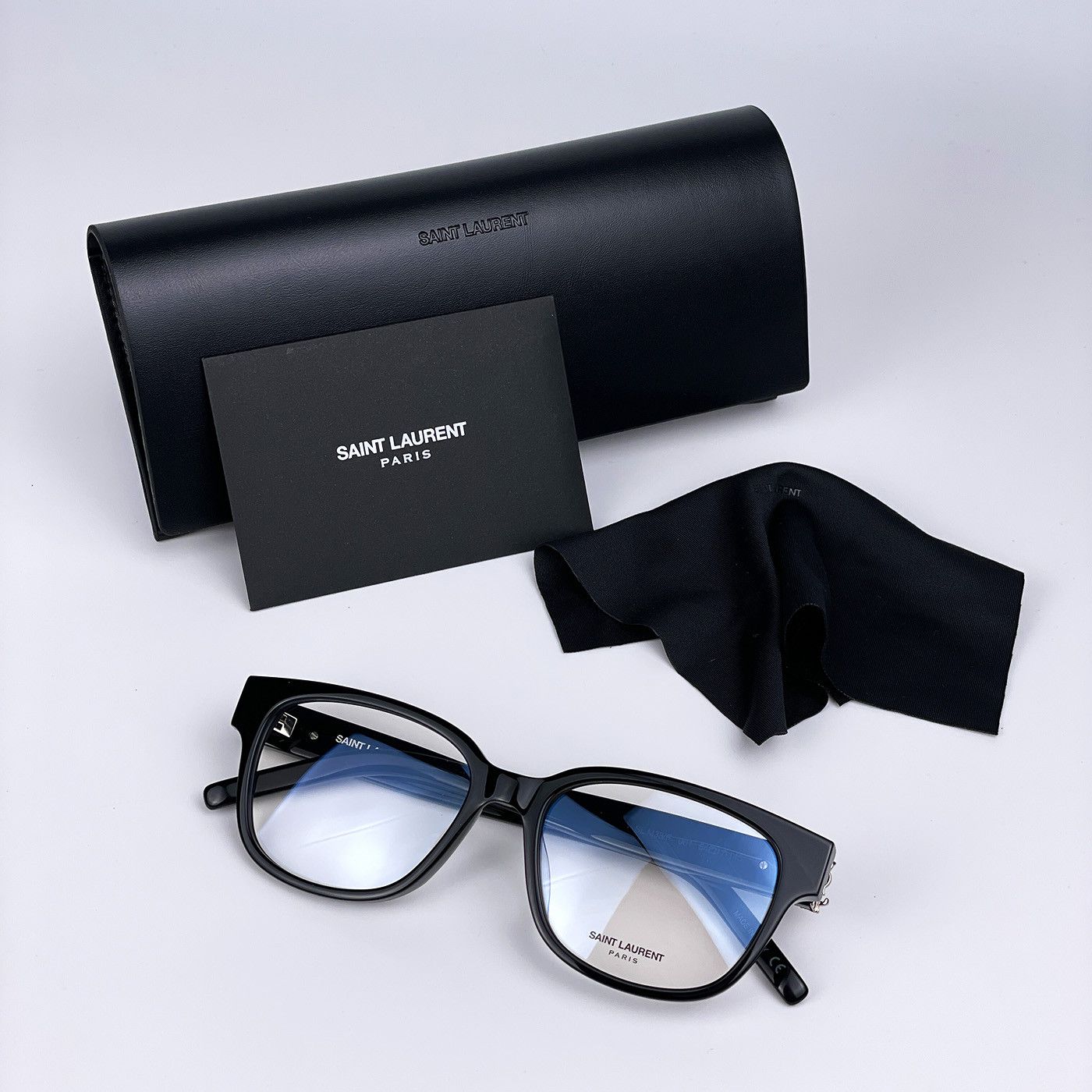 Yves Saint Laurent NEW Saint Laurent Classic SLM33/F 001 Women Eyeglasses Size ONE SIZE - 11 Thumbnail