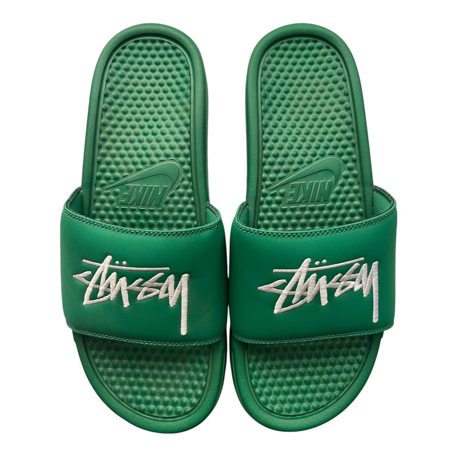 Nike × Stussy Nike x Stussy Men's Benassi Green Slides Size 10 Size US 10 / EU 43 - 2 Thumbnail