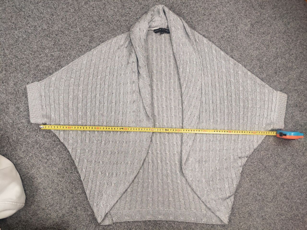 Ralph Lauren Ralph Lauren Black Label Cable Knit Poncho Cardigan Mettalic Size M / US 6-8 / IT 42-44 - 15 Thumbnail