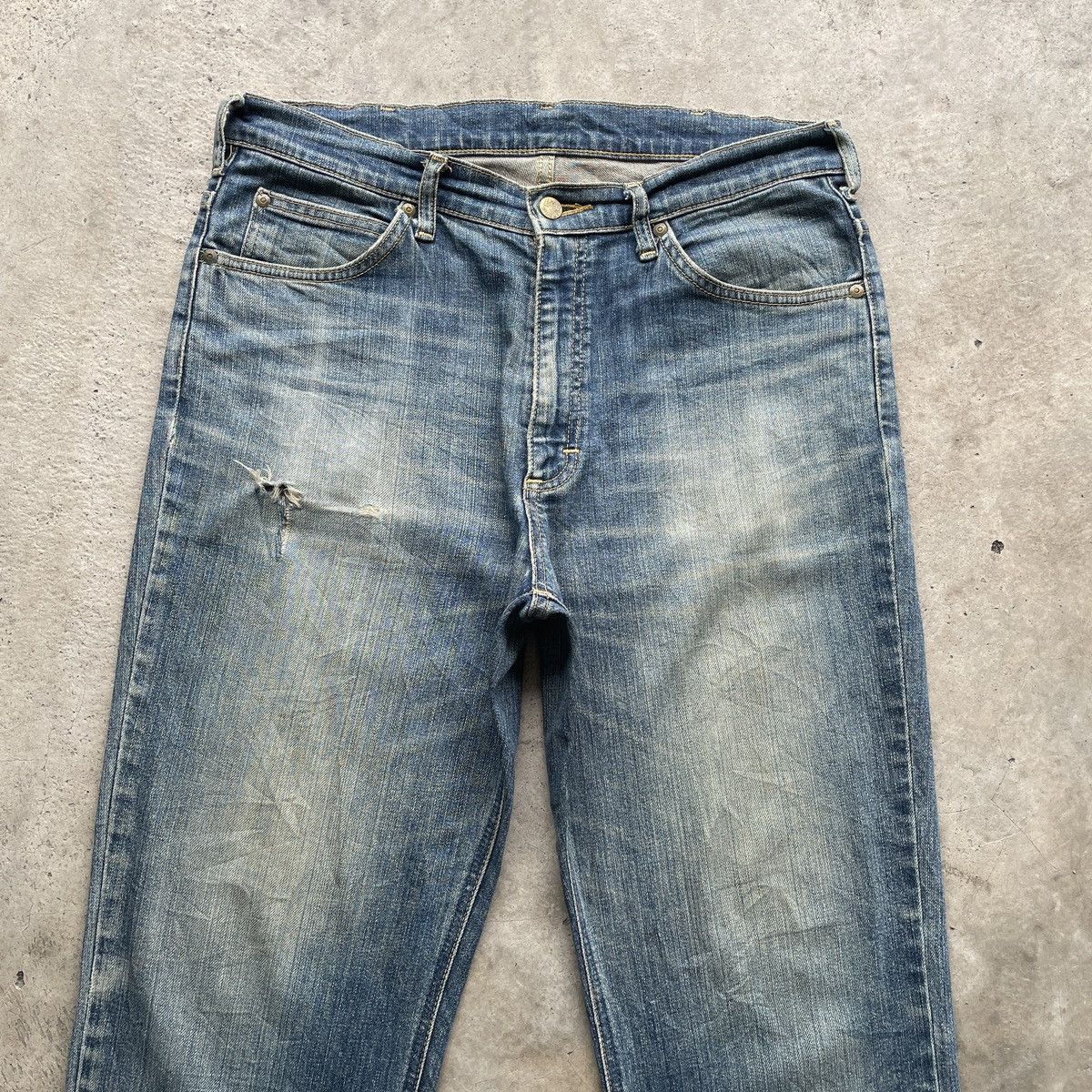 Japanese Brand Vintage Japan 🇯🇵 Lee Jeans Faded Denim Pants RUSTY W33x30 Size US 33 - 3 Thumbnail
