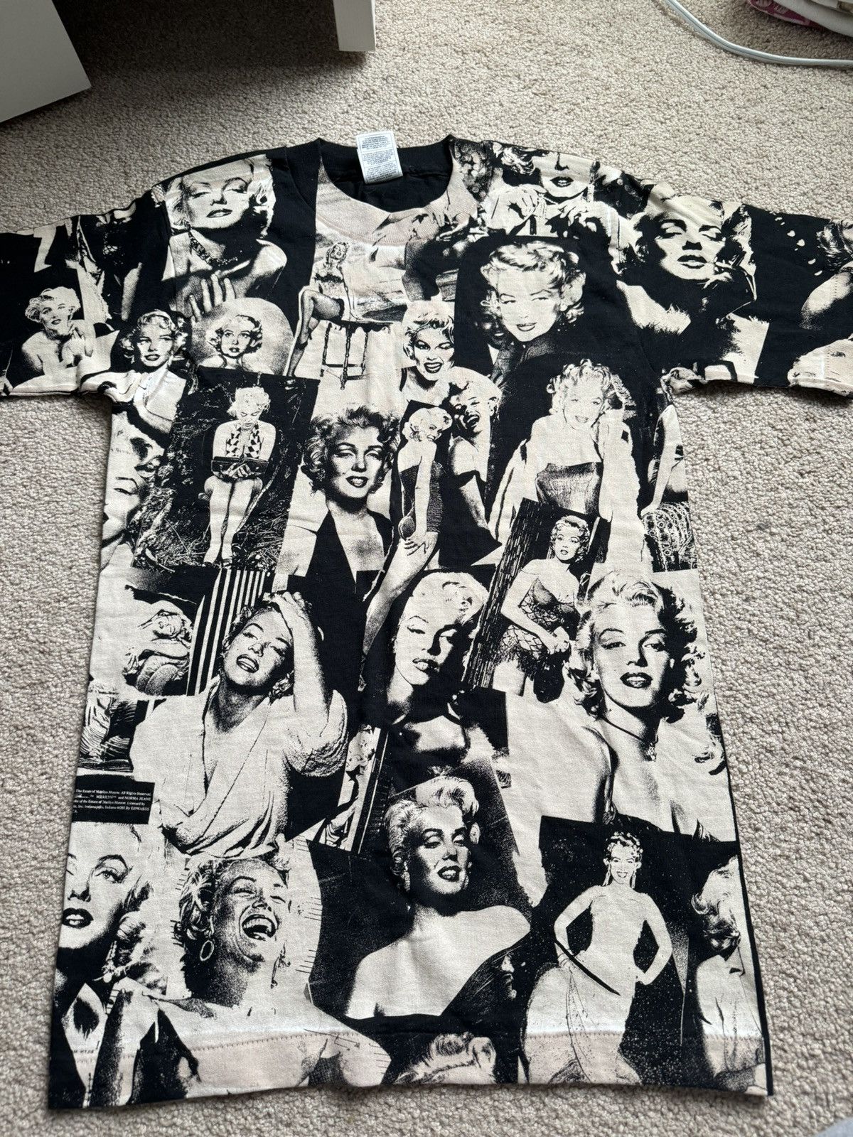 Image of Vintage Marilyn Monroe All Over Print Faded To Perfection in Black, Women's (Size Small)