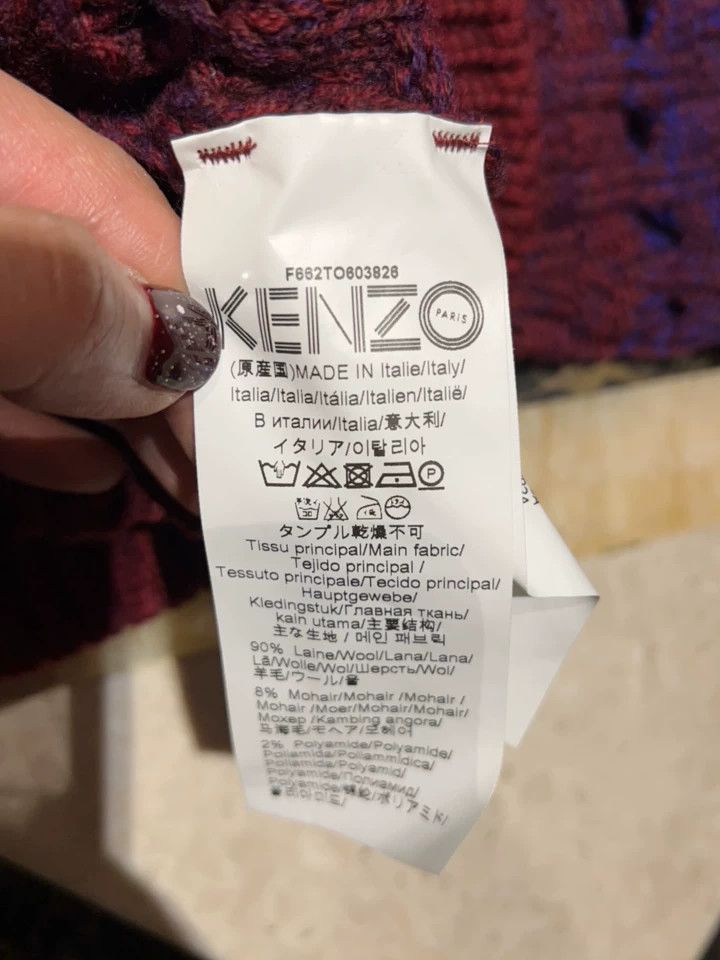 Kenzo KENZO Gradient Openwork Knitted Sweater, Size S, Wool Size S / US 4 / IT 40 - 4 Thumbnail