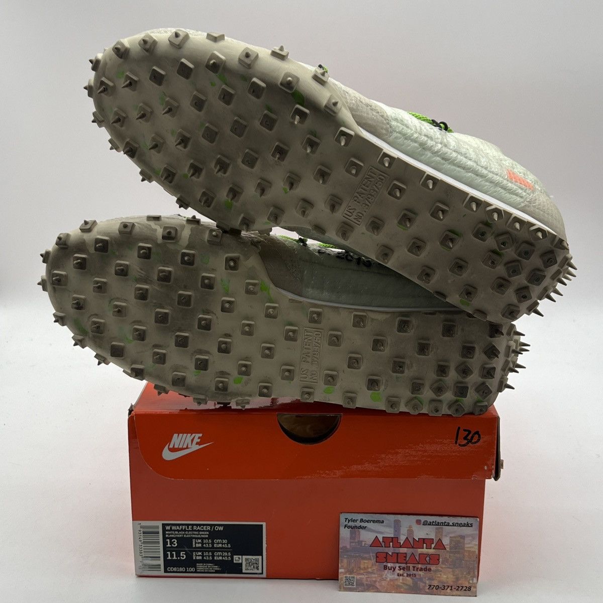 Nike Off white x Wmns waffle racer electric green Size US 13 / EU 46 - 8 Thumbnail