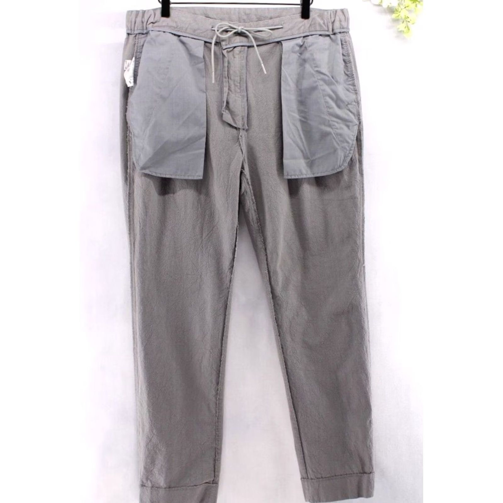Zanerobe ZANEROBE Men's Suitshot Pants Chino Drawstring Tapered Grey 34X30 Size 34R - 5 Thumbnail