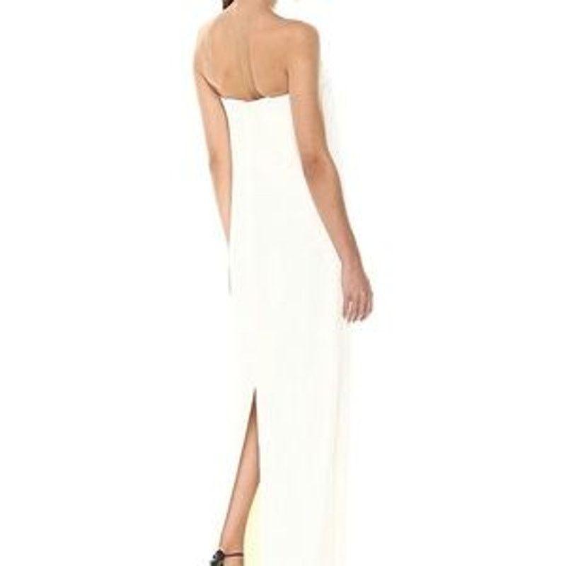 Halston Heritage Halston Heritage Strapless Tie Front Gown in Chalk - Size 4 Size S / US 4 / IT 40 - 2 Thumbnail
