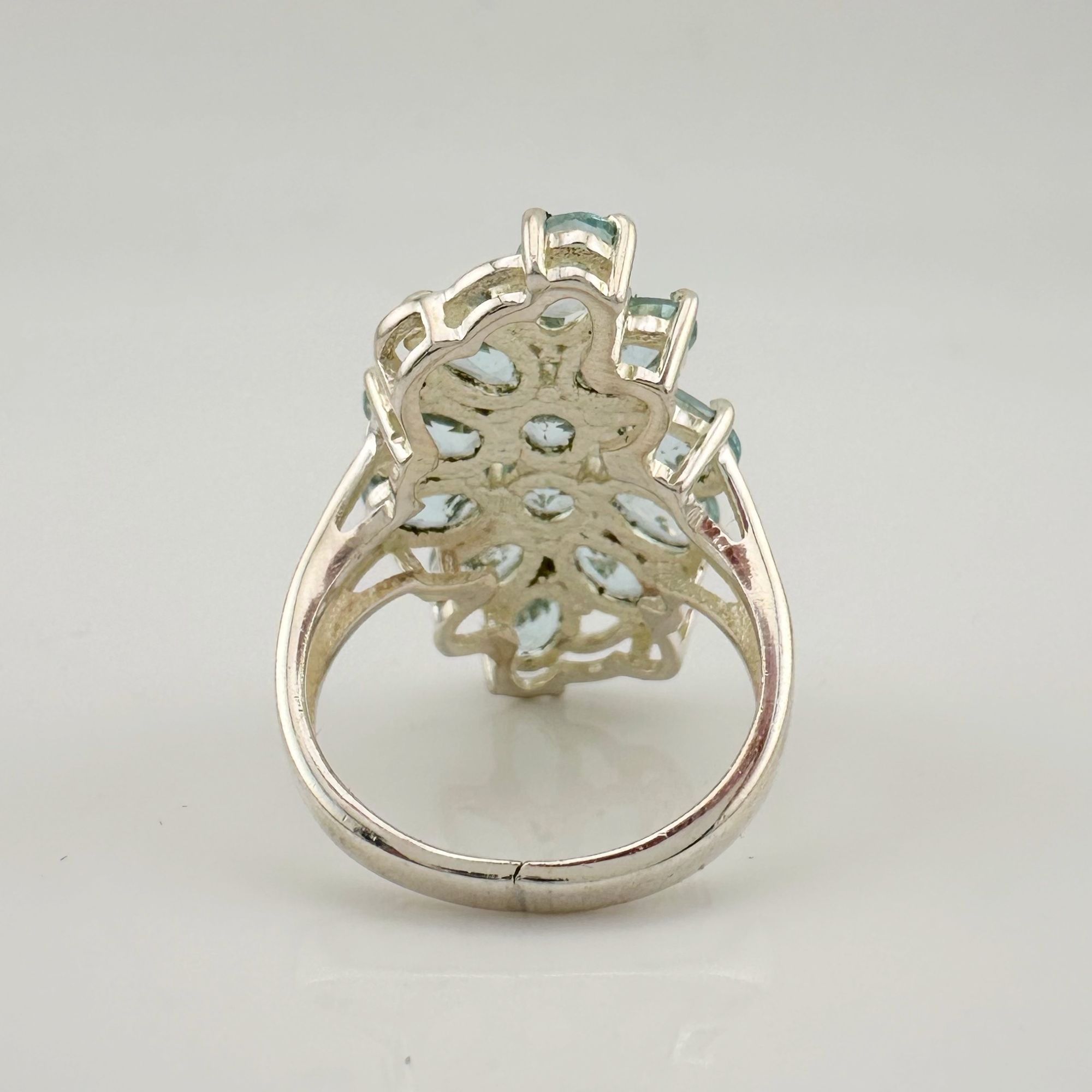Other Stunning 5.78 ct Blue Topaz Shimmering Waterfall Ring Sz 6.5 Size ONE SIZE - 10 Thumbnail