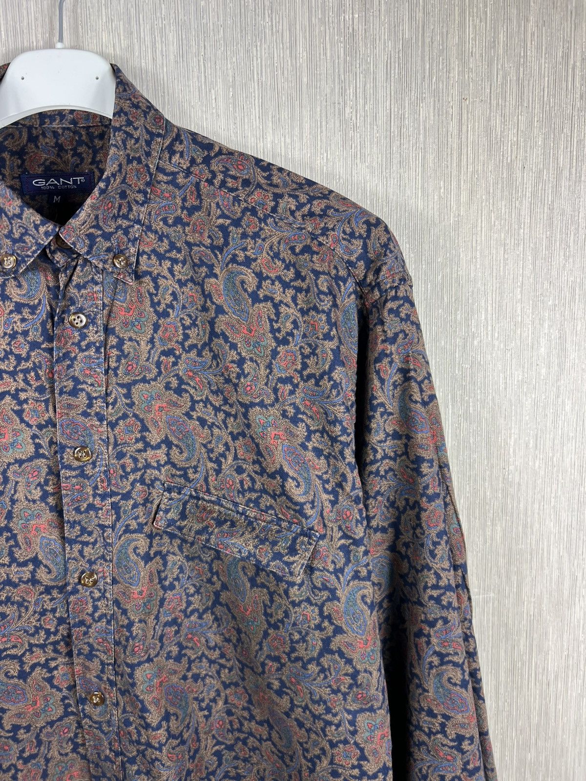 Gant Vintage 80s Gant baroque pattern retro pocket shirt cotton Size US M / EU 48-50 / 2 - 3 Thumbnail