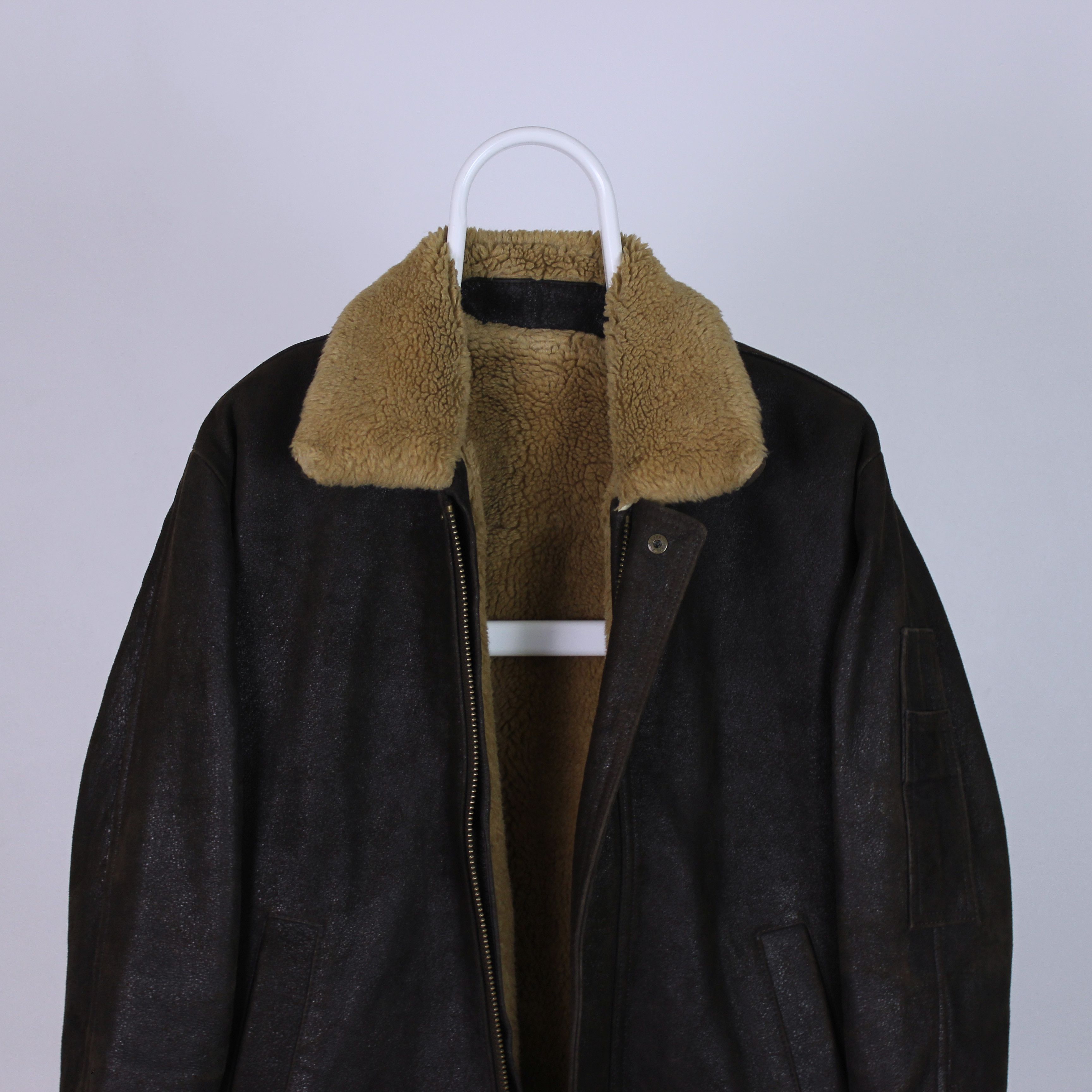 Leather Bassett heavy vintage aviator leather jacket winter M Size M / US 6-8 / IT 42-44 - 16 Thumbnail
