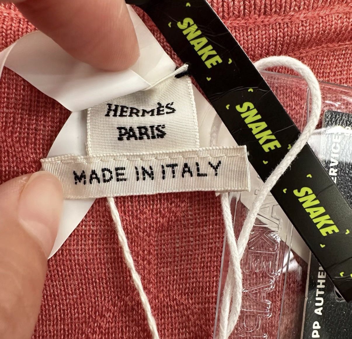 Hermes Hermes orange cashmere "Poros" full print zip jacket K12 Size XS / US 0-2 / IT 36-38 - 4 Thumbnail
