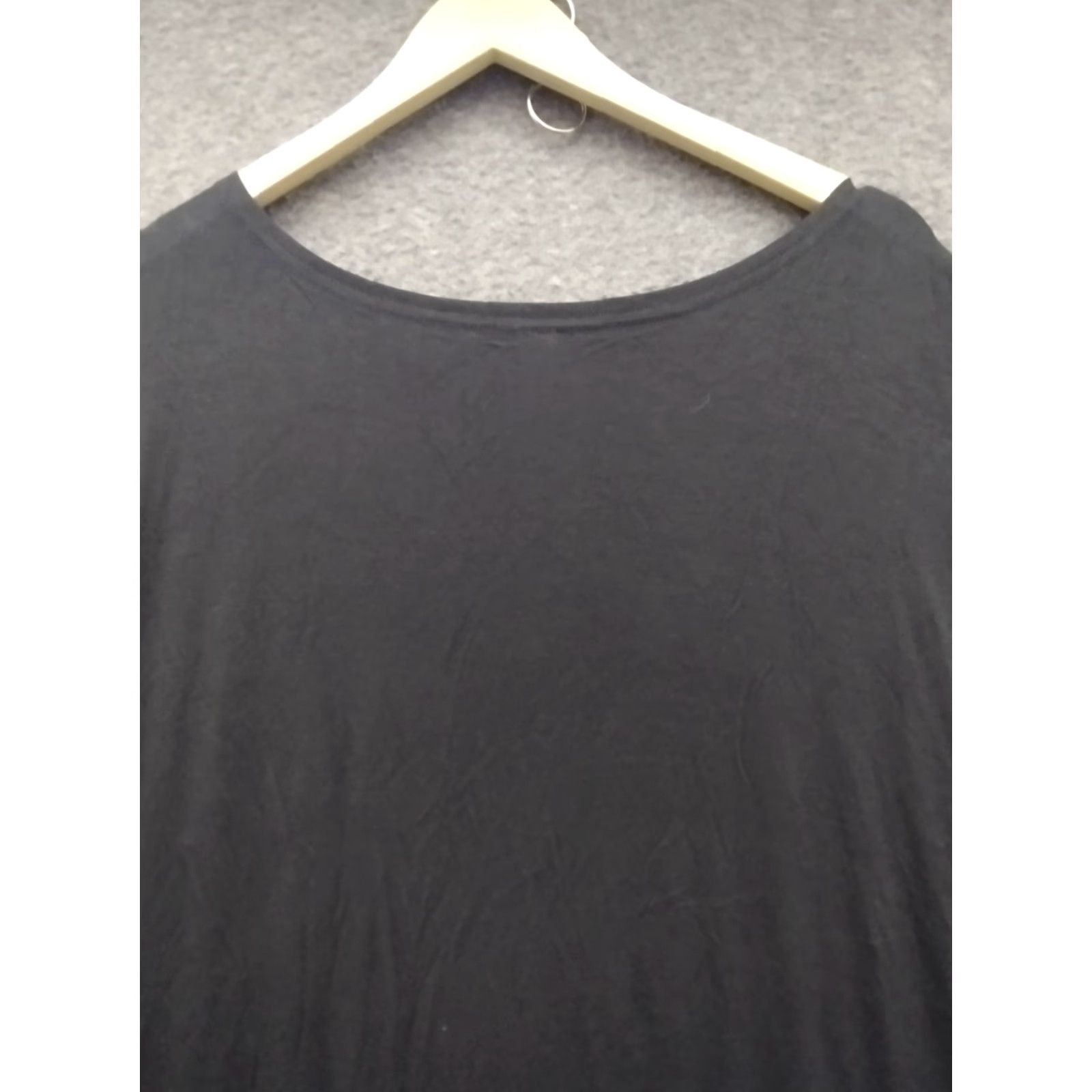 Vintage Nemidor Women's Dress Casual Long A-Line Pocket Short Sleeve Round Neck 2XL Black - Plus Size Shirt/Daywear Size 40" / US 18 - 3 Thumbnail