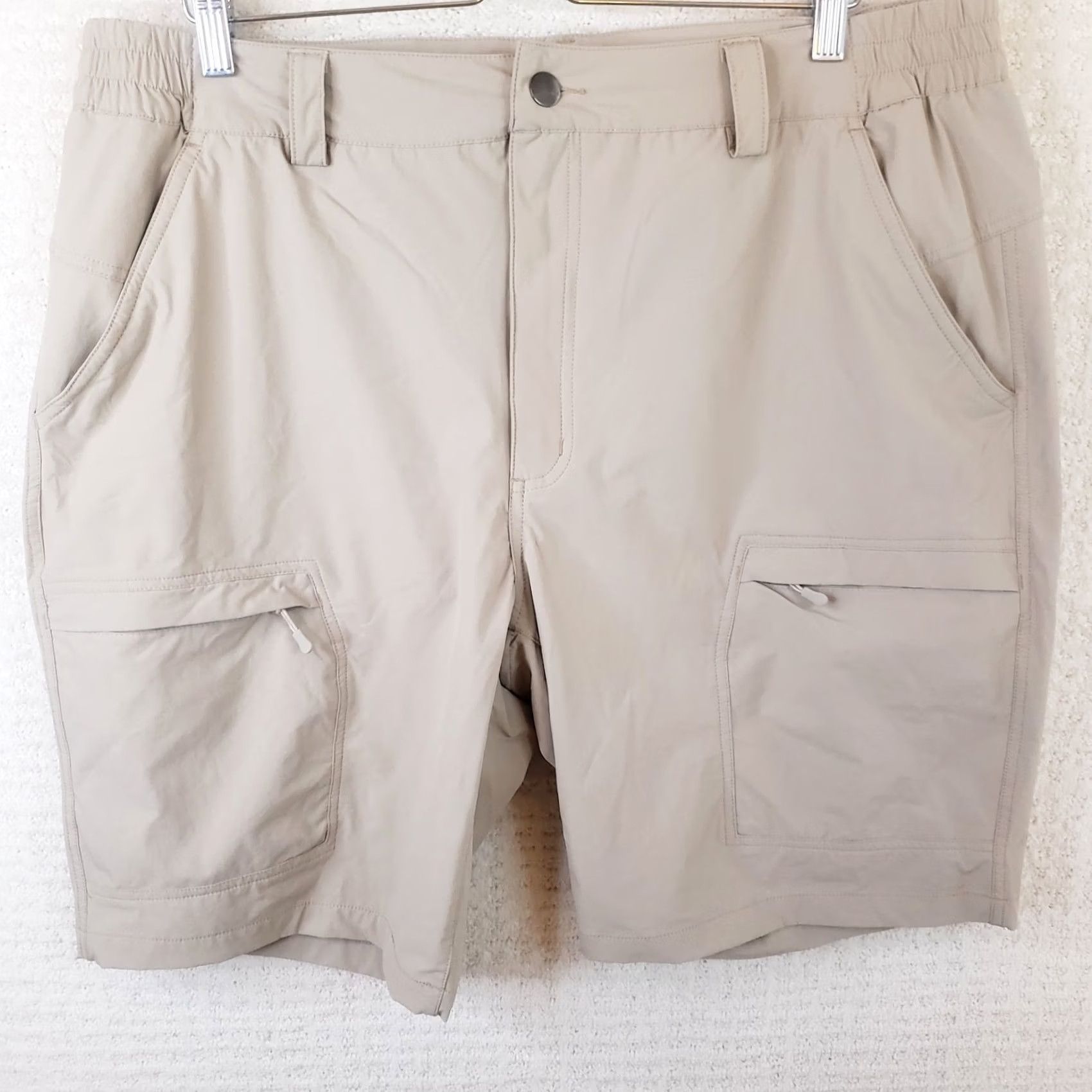 Vintage Freekite Mens Quick Dry Cargo Shorts Lightweight Beige Hiking 38X10 NWOT Size US 38 / EU 54 - 2 Thumbnail
