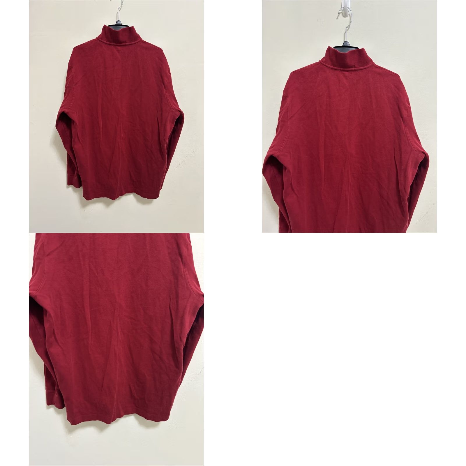 Ralph Lauren Polo Ralph Lauren Sweater Mens Large Red Estate Rib 1/4-Zip Pullover Cotton Rib-Knit Embroidered Logo Pony Size US L / EU 52-54 / 3 - 8 Thumbnail