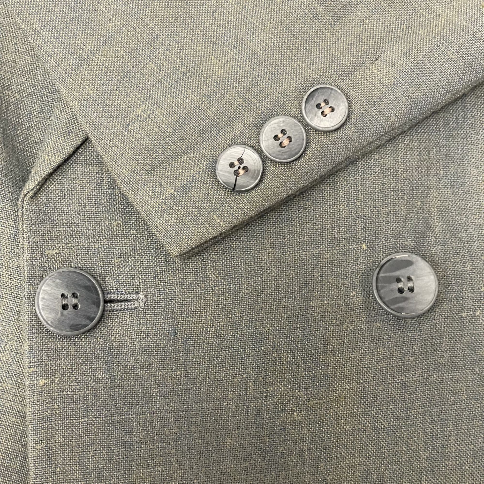 Other Vtg D/B Peak Lapel ROCKABILLY Green Gold Linen Sport Coat Size 40R - 8 Thumbnail