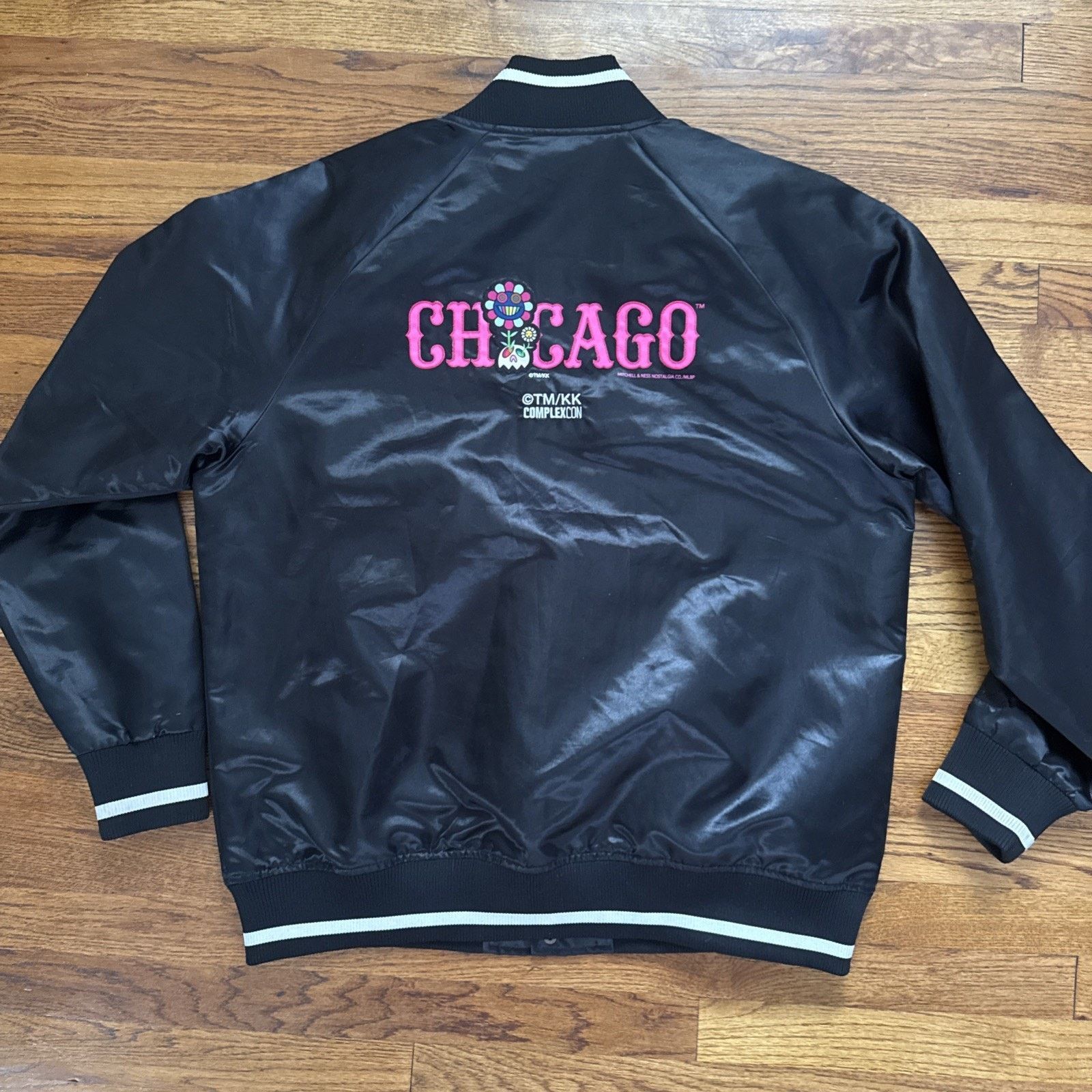 Mitchell & Ness Takashi Murakami ComplexCon Cubs Satin Jacket Size US XXL / EU 58 / 5 - 8 Thumbnail