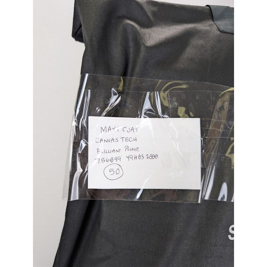 Saint Laurent Paris o1rshd1 Canvas Tech Maxi Coat in Black Size US M / EU 48-50 / 2 - 24 Thumbnail