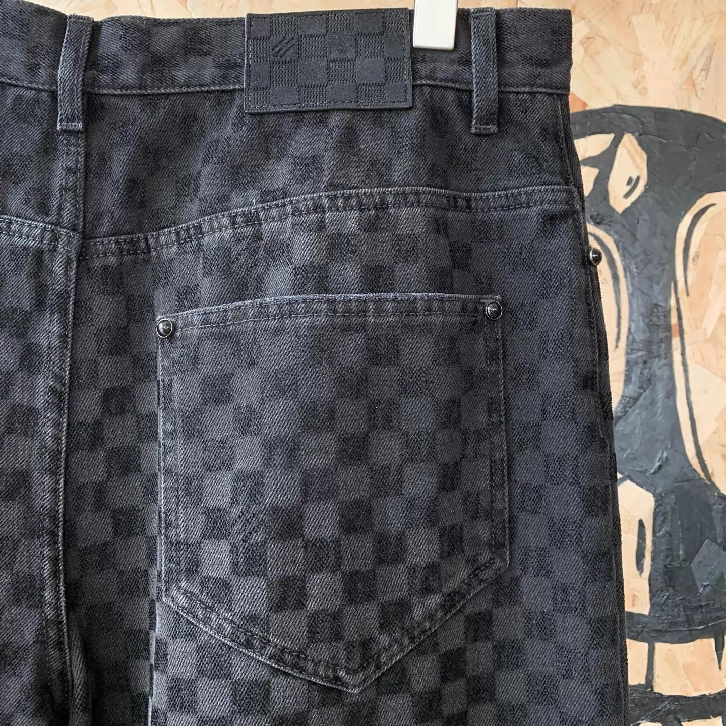 Louis Vuitton Louis Vuitton SS25 Damier Flocked Check Jeans 36 Size US 36 / EU 52 - 5 Thumbnail