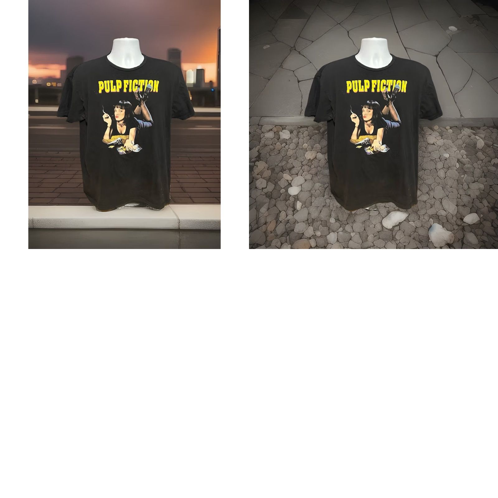 Vintage Pulp Fiction Shirt Men XL Black Short Sleeve - Logo Graphic Men's T-Shirt Size US XL / EU 56 / 4 - 9 Thumbnail
