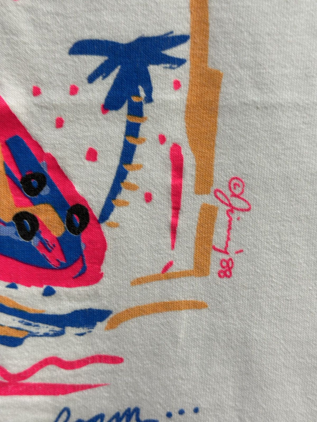 Fruit Of The Loom × Vintage Vintage Sharky’s By Jim Benton Faded Tee Size US XL / EU 56 / 4 - 3 Thumbnail
