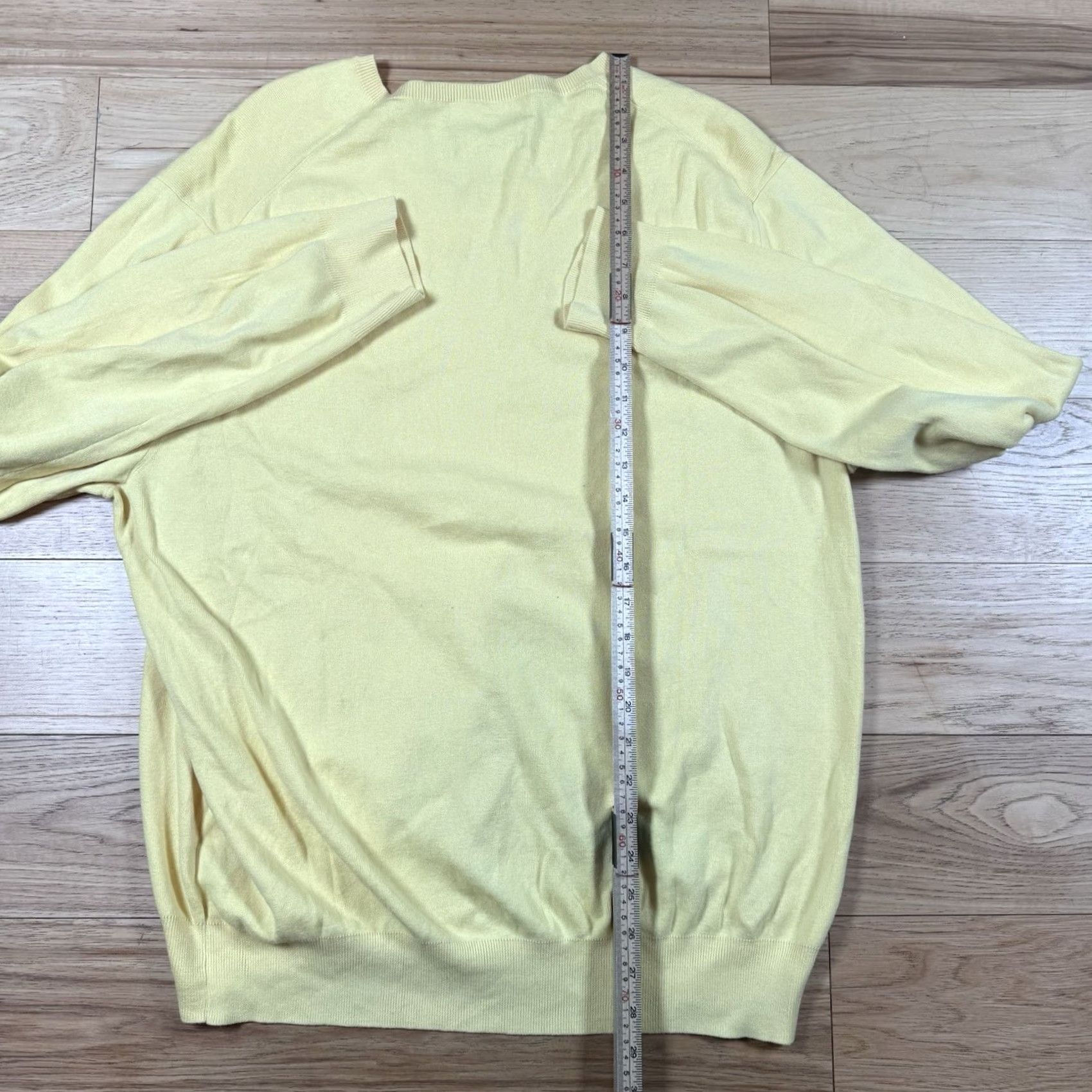 Ralph Lauren VINTAGE Ralph Lauren Sweater Shirt Mens 2XL Yellow V-Neck Pima Soft Cinched Size US XXL / EU 58 / 5 - 3 Thumbnail