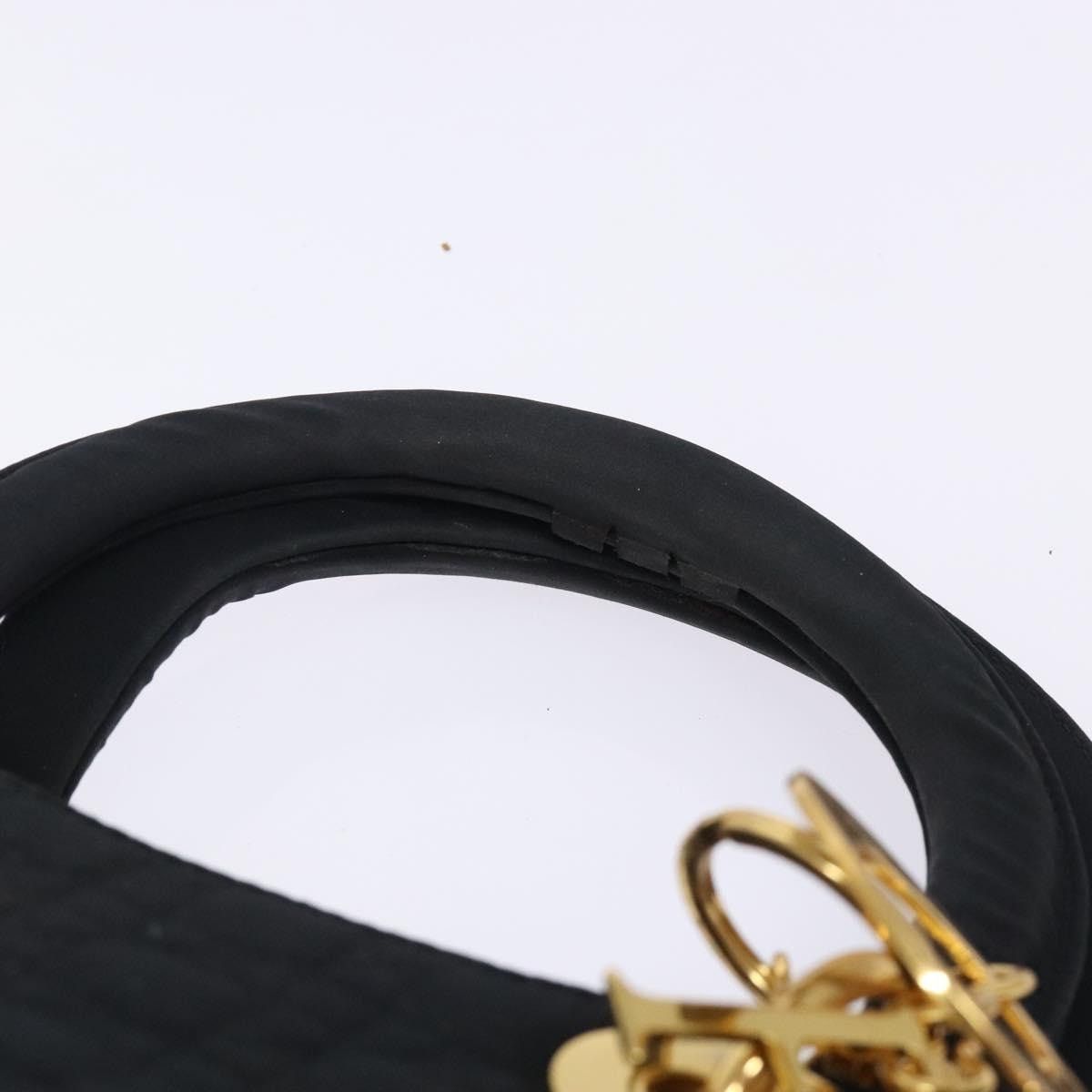 Dior DIOR Canage Hand Bag Nylon Black Gold Size ONE SIZE - 8 Thumbnail