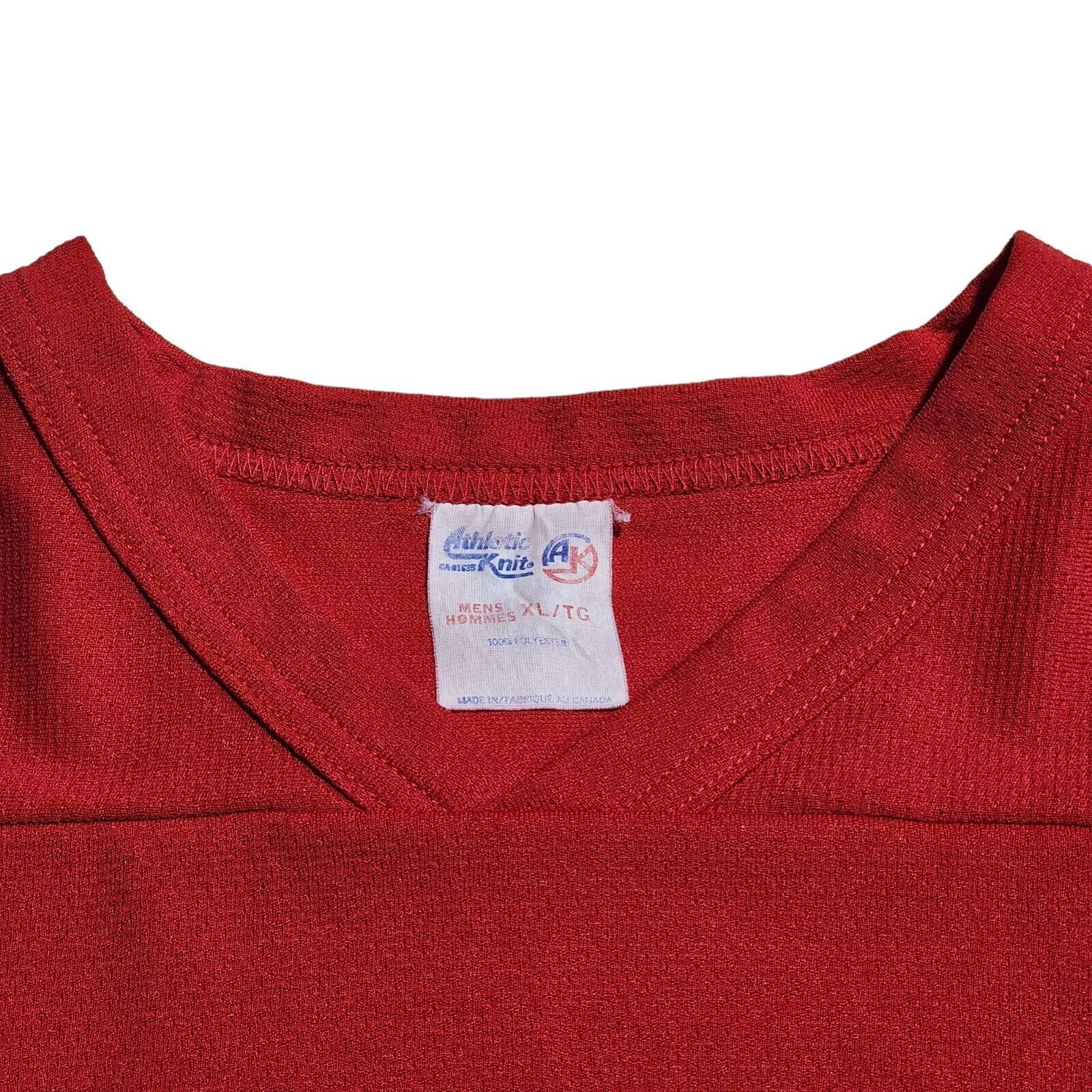 Vintage Vintage Athletic Knit Hockey Jersey Red Blank XL Size US XL / EU 56 / 4 - 5 Thumbnail