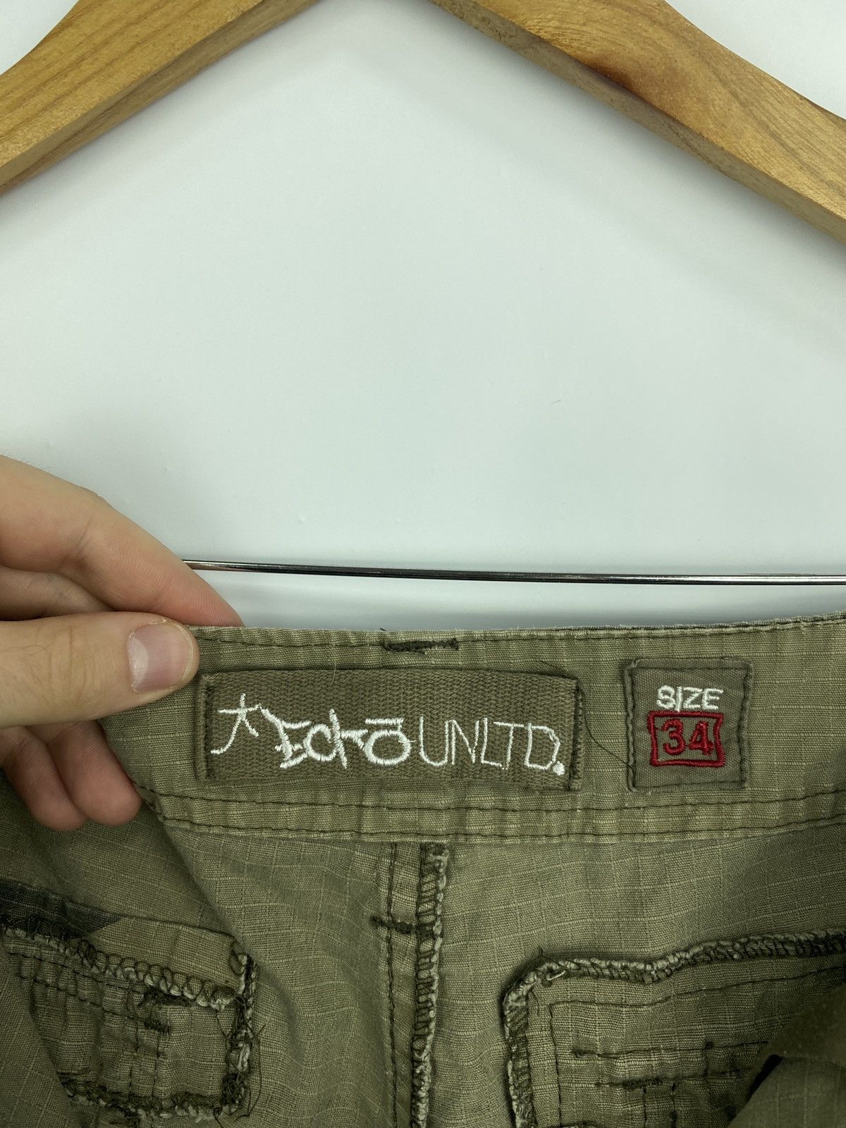 Ecko Unltd. 🇺🇸 Vintage 90s Ecko Unlimited Rap Japan Military Cargo Shorts Size US 34 / EU 50 - 8 Thumbnail
