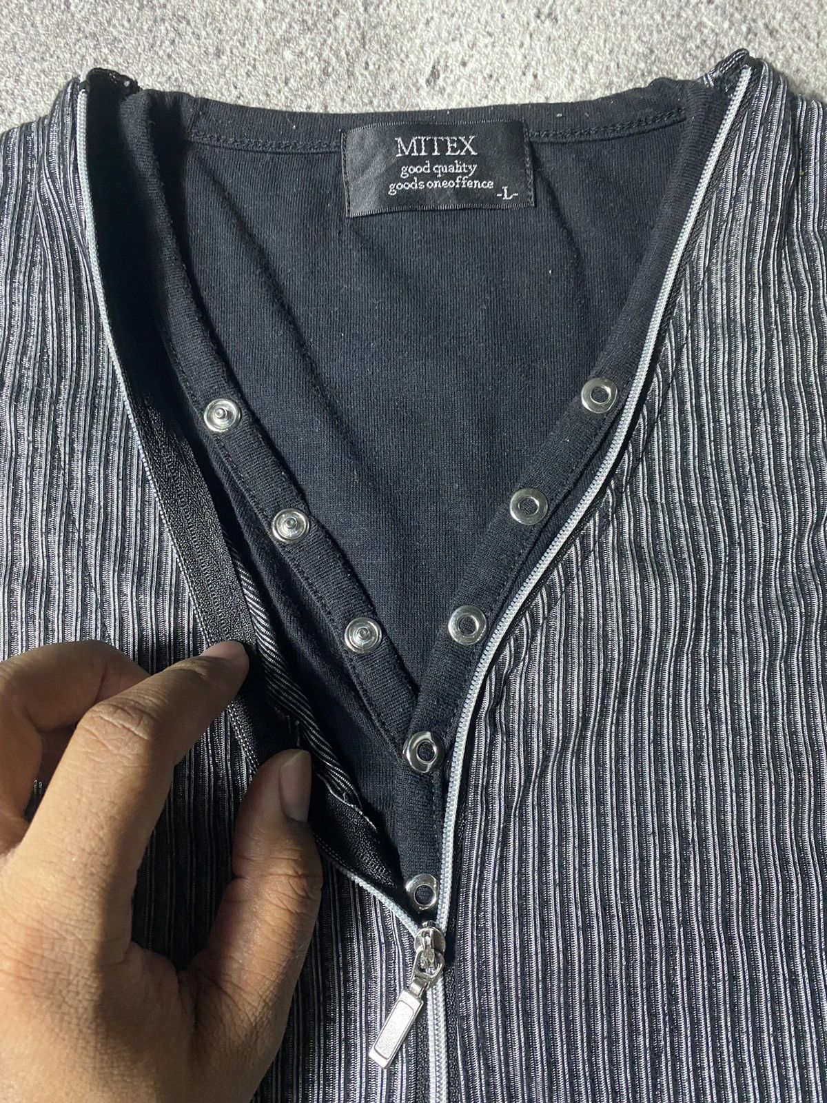 Beauty Beast × If Six Was Nine × KMRii Mitex Half Zip Double Layer Punk Rock Gothic Style Size US L / EU 52-54 / 3 - 3 Thumbnail