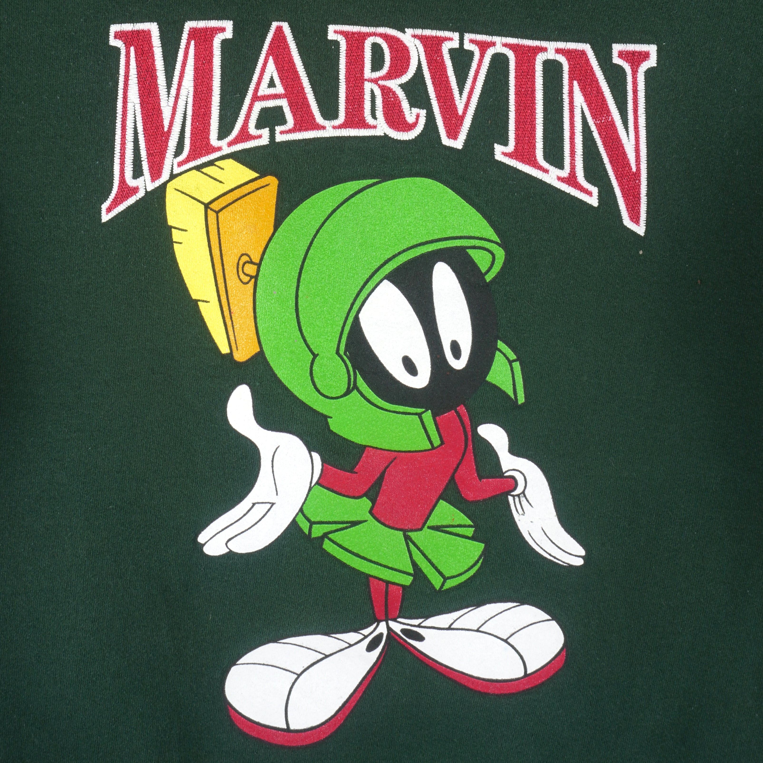 Vintage Looney Tunes - Marvin The Martian Crew Neck Sweatshirt 1990s Size US L / EU 52-54 / 3 - 3 Thumbnail