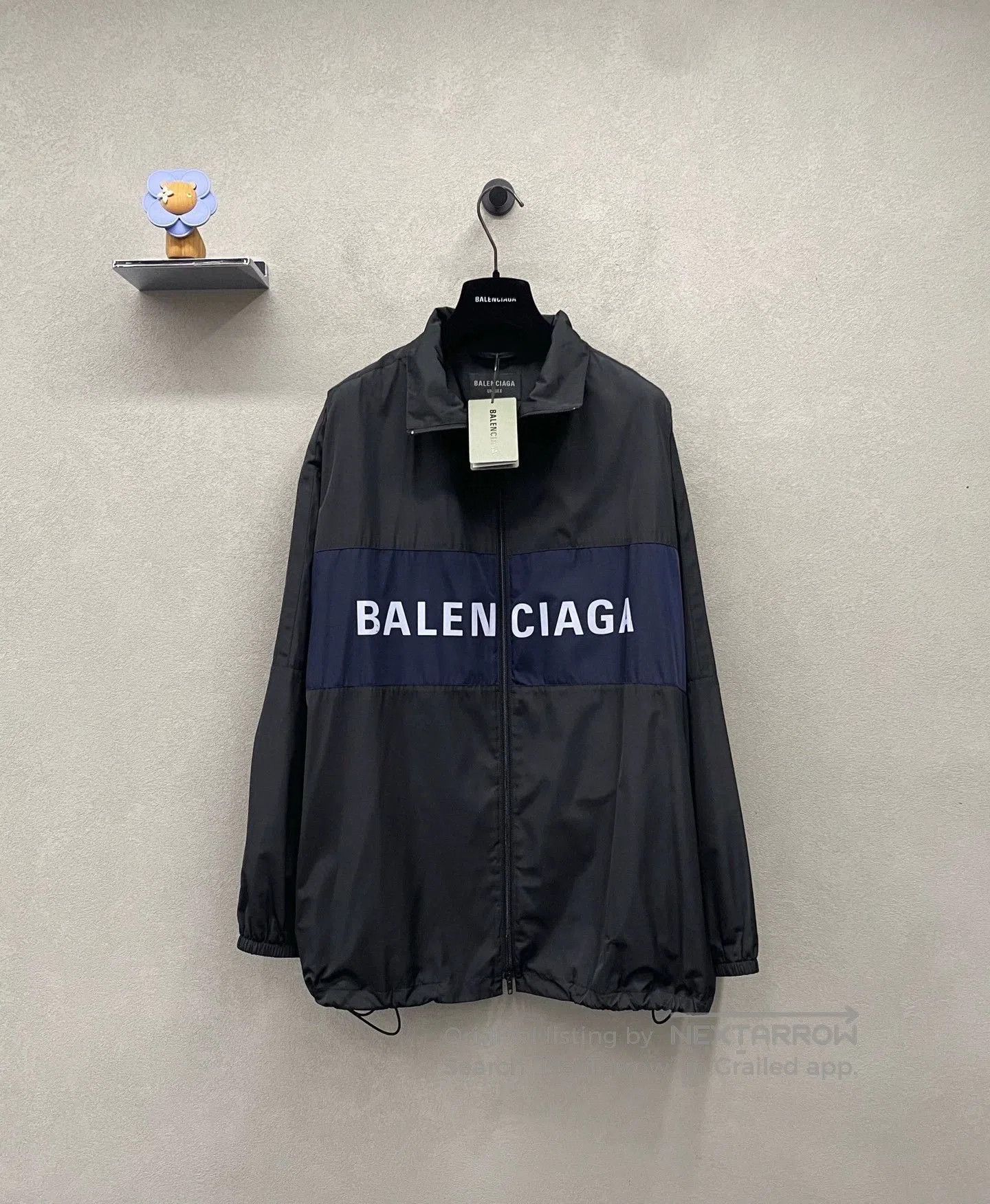 Balenciaga black zippered jacket with logo print. Size US XXS / EU 40 - 1 Thumbnail