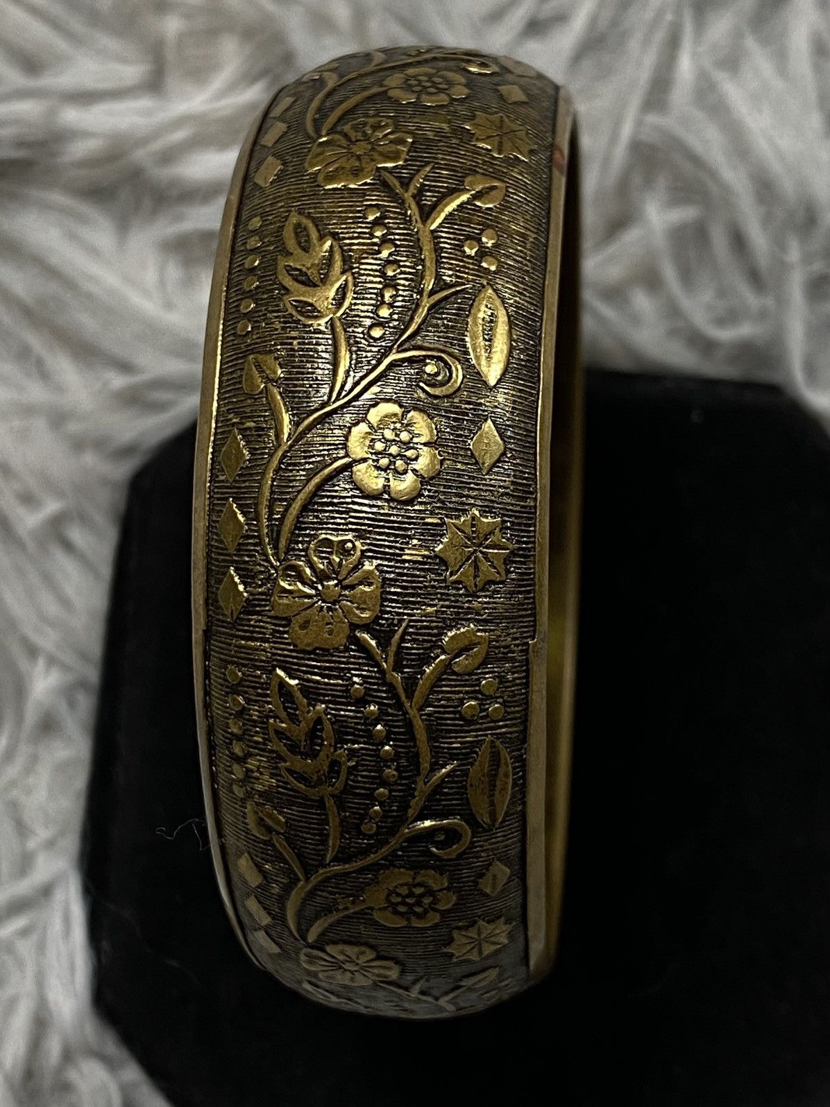 Jewelry Ornate Vintage Brass Cuff Bracelet | Japanese Brand Size ONE SIZE - 7 Thumbnail