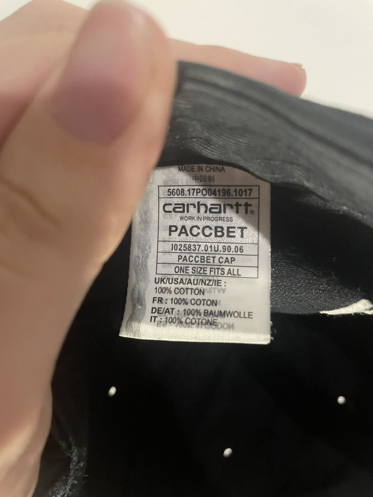 Carhartt × PACCBET carhartt paccbet cap black Size ONE SIZE - 4 Thumbnail