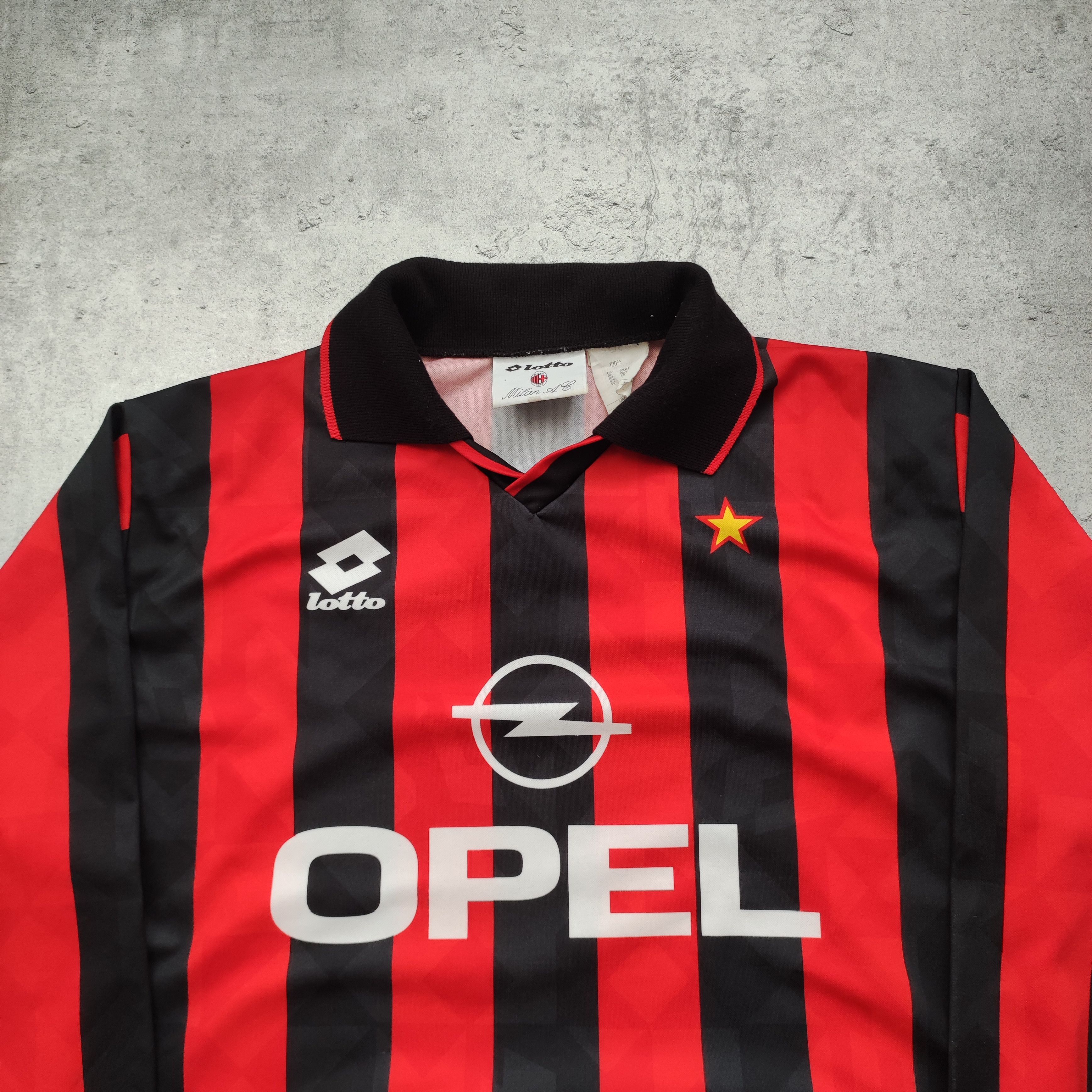 Other Unique 1/1 AC Milano 1993 Match Lotto Longsleeve Jersey Size US M / EU 48-50 / 2 - 6 Thumbnail