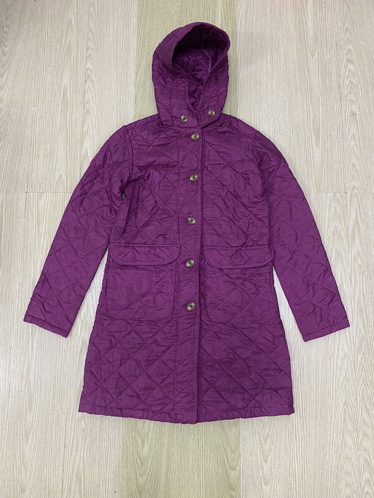 Japanese Brand Beaver england quilted long coat jacket Size S / US 4 / IT 40 - 1 Thumbnail