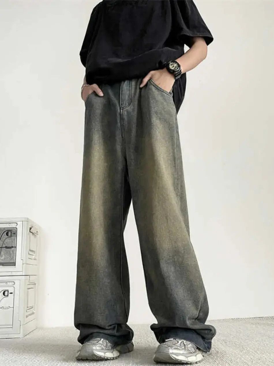 Japanese Brand Loose straight leg wide leg casual jeans Size US 32 / EU 48 - 2 Thumbnail