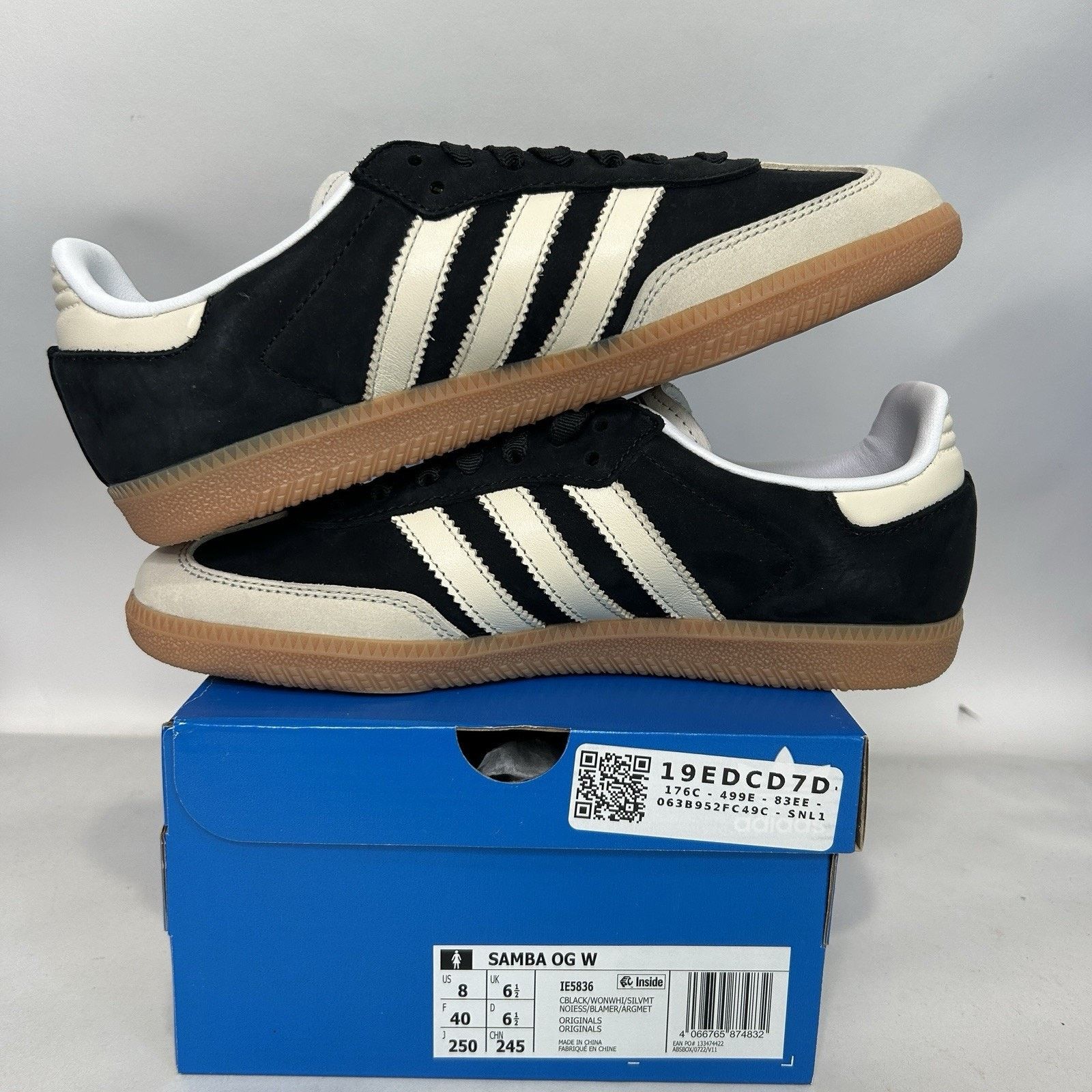 Adidas adidas Womens Samba 'Black Wonder White' Size US 8 / IT 38 - 3 Thumbnail