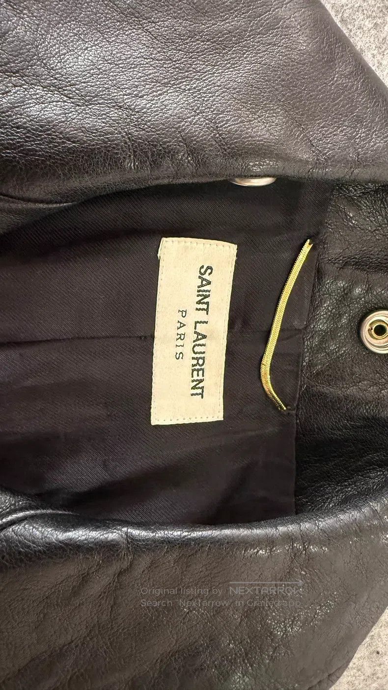 Saint Laurent Paris Saint Laurent Paris Black Leather Biker Vest Jacket Size US M / EU 48-50 / 2 - 3 Thumbnail
