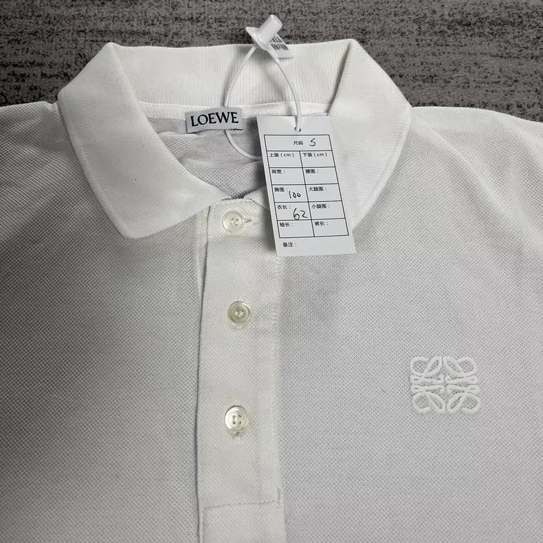 Loewe LOEWE White embroidered logo short sleeve polo Size S / US 4 / IT 40 - 2 Thumbnail