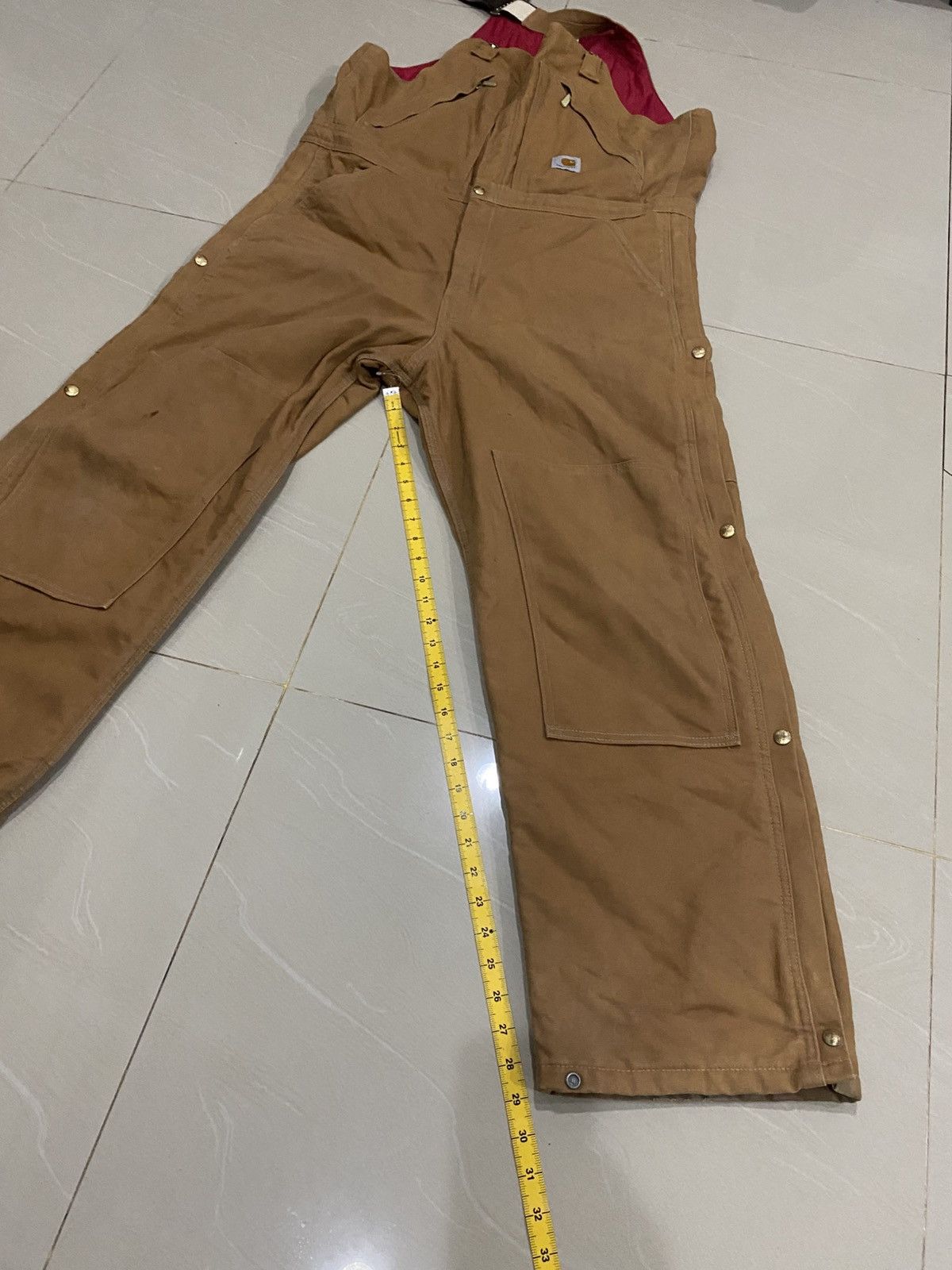 Carhartt Carhatt Double Knee Overalls Convas Quiltd Size US 36 / EU 52 - 7 Thumbnail