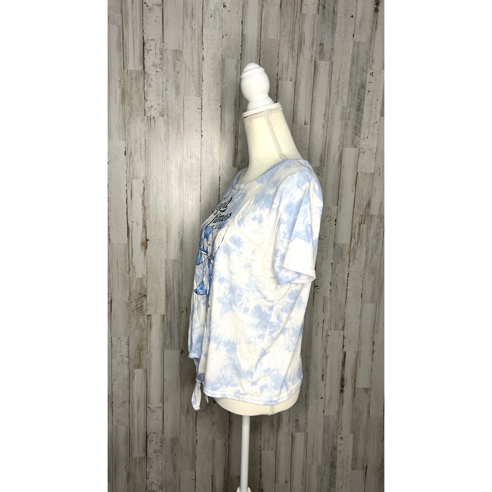 Disney Disney Lilo & Stitch Womens XL Blue Graphic Tie-Dye Crop Top Size XL / US 12-14 / IT 48-50 - 4 Thumbnail