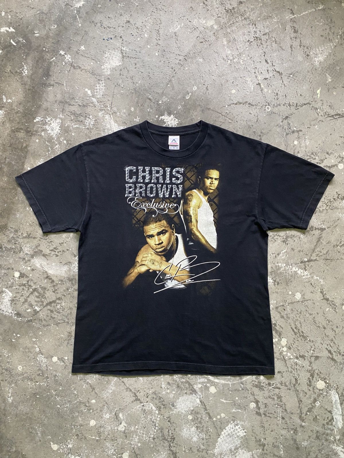 Vintage Y2K Chris Brown Exclusive Tour Rap Tee