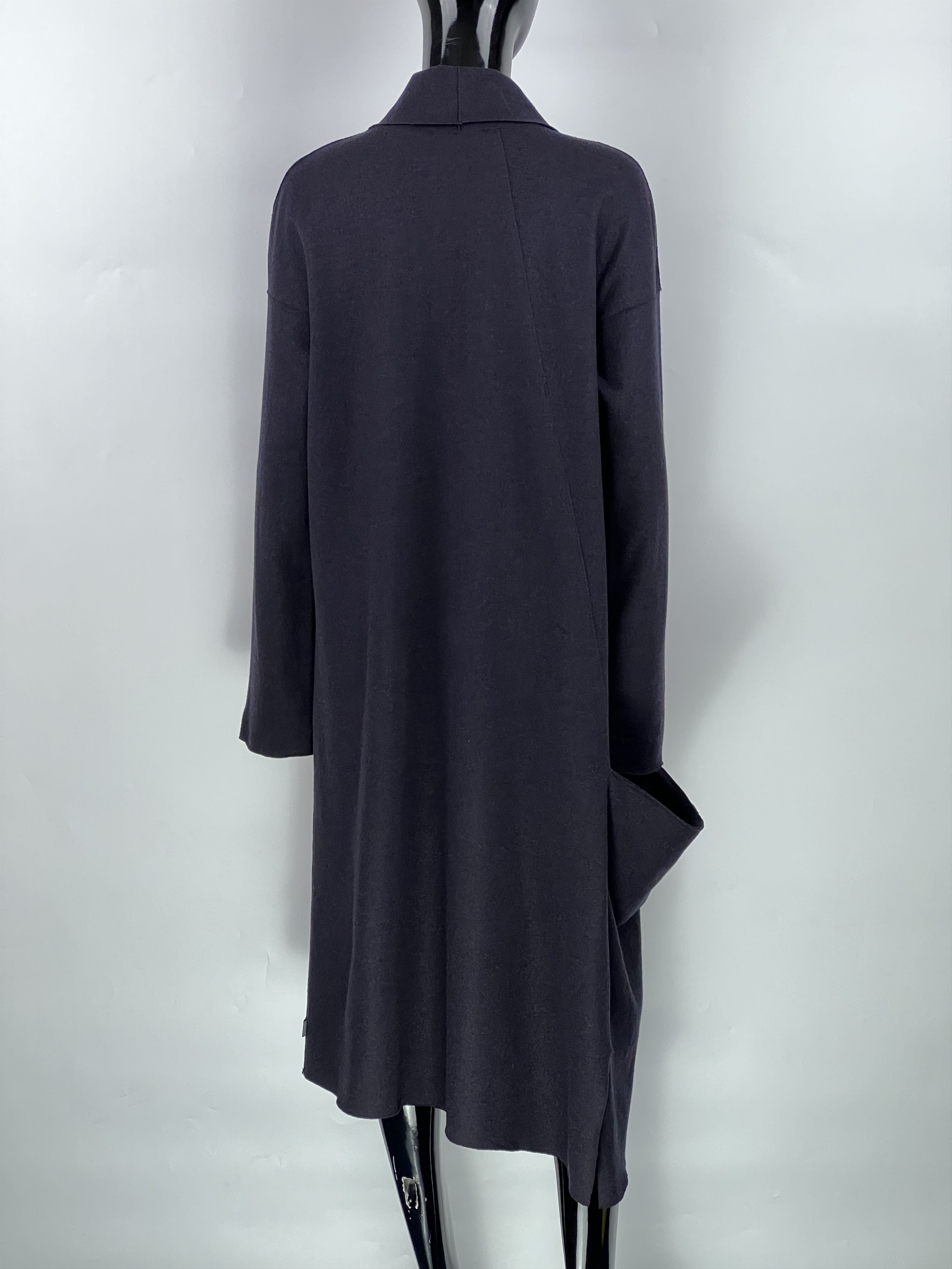 OSKA Oska Asymmetrical Wool Long Sleeve Oversized Pocket Dress Size XL / US 12-14 / IT 48-50 - 3 Thumbnail