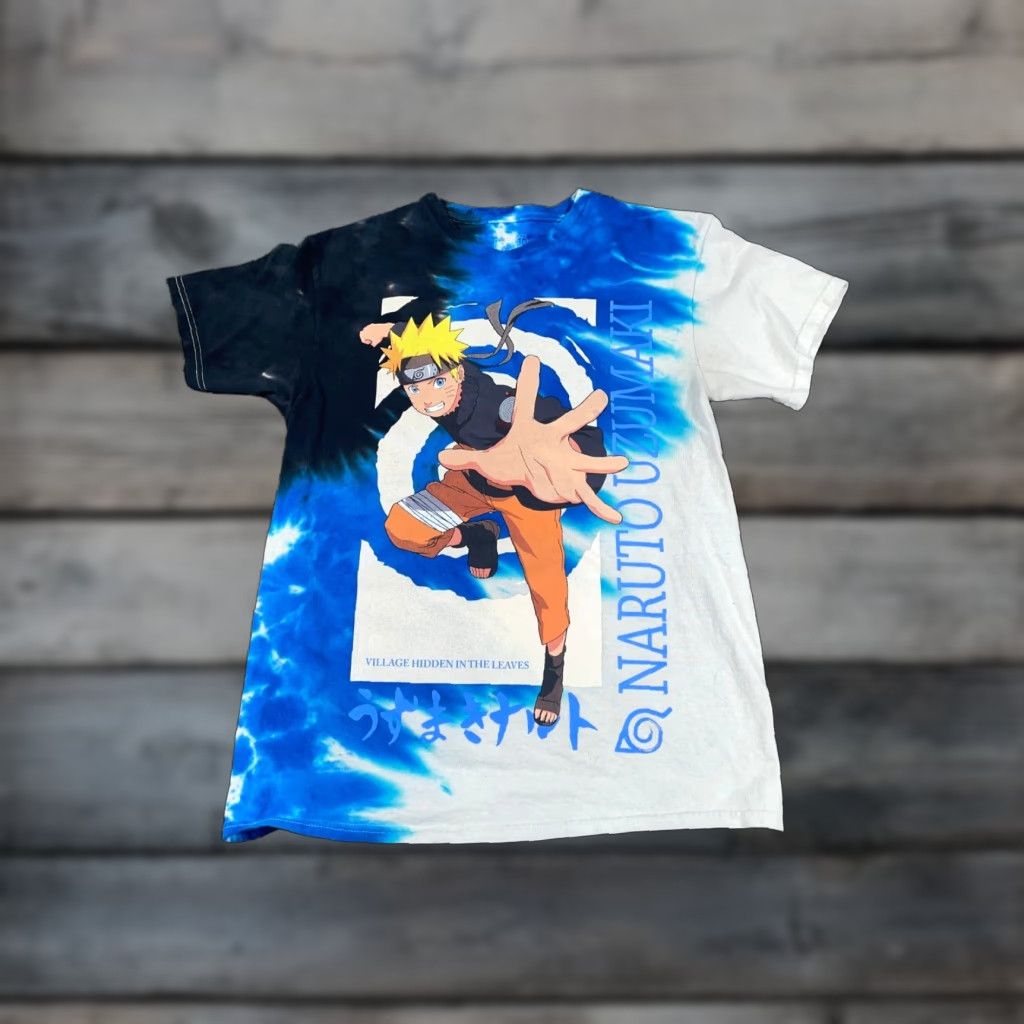 Etro Retro Naruto Shippuden Tie Dye T-Shirt Adult Medium Blue Gray Anime AOP Size US M / EU 48-50 / 2 - 1 Thumbnail