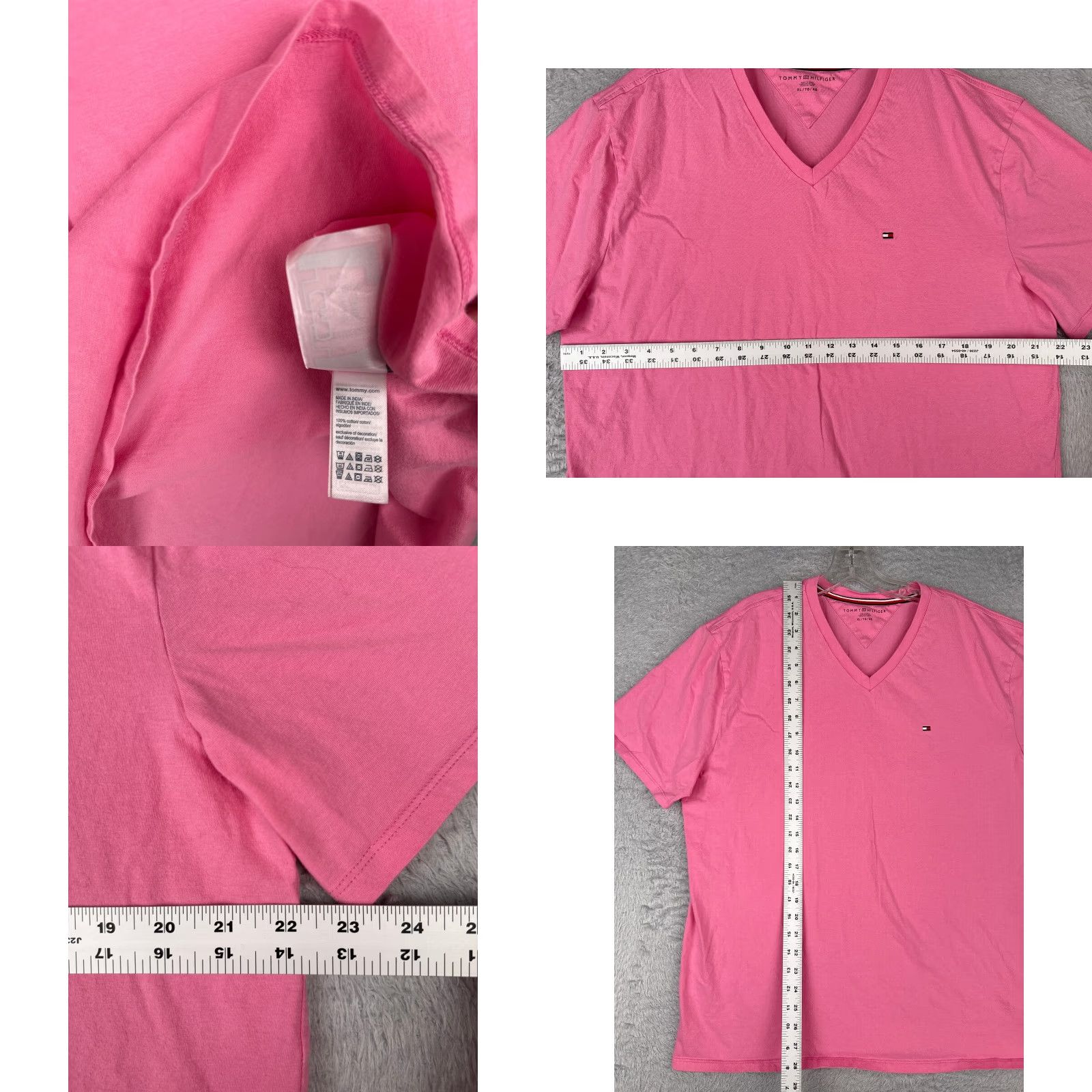 Tommy Hilfiger VINTAGE? No. Tommy Hilfiger Shirt Men XL Pink Short Sleeve Crew Neck 100% Cotton Logo Tee All Seasons - Adult XL Mens Shirt Pink Tommy Hilfiger Shirt Size US XL / EU 56 / 4 - 8 Thumbnail