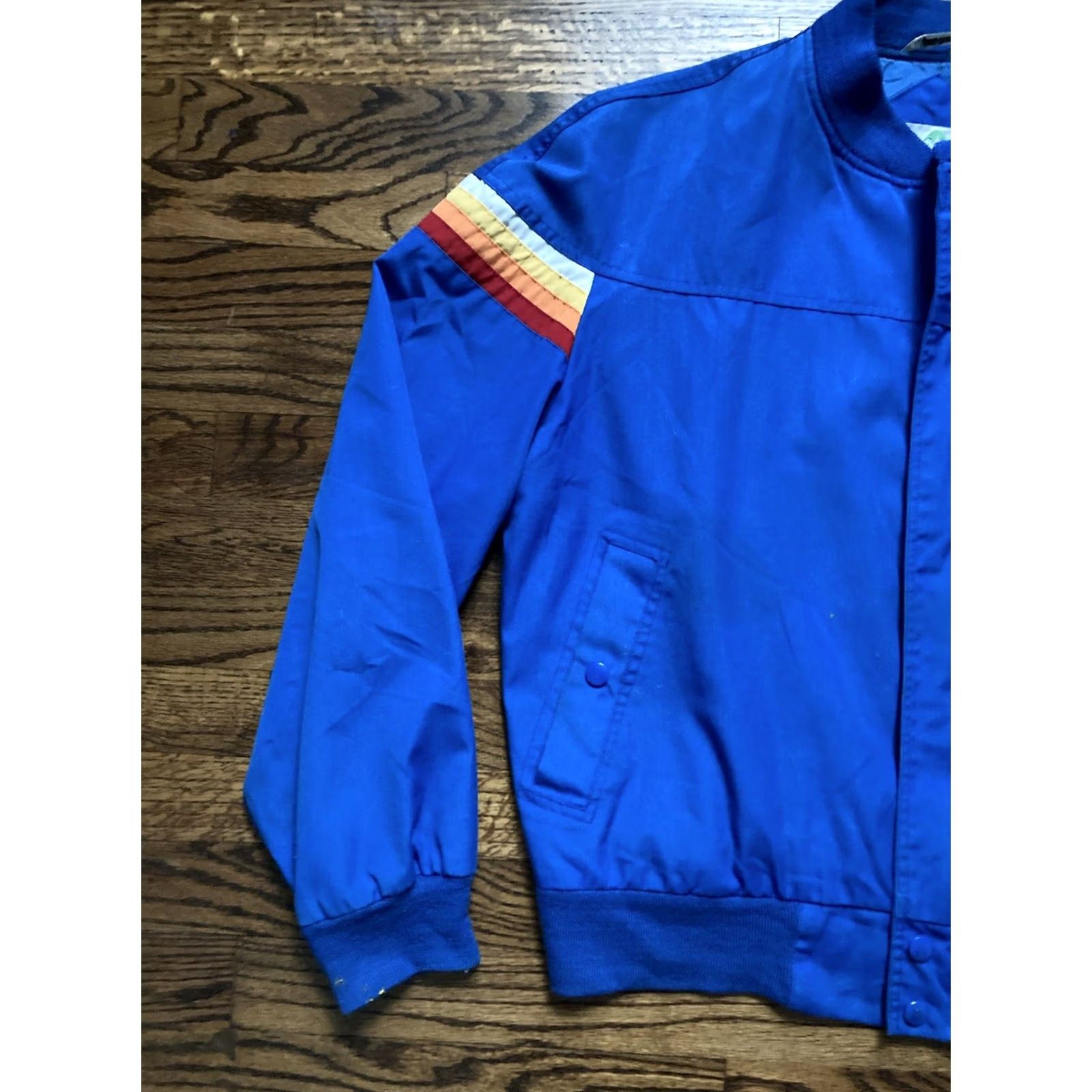 Etro VINTAGE Pacific Trail Windbreaker Jacket Mens L Blue Full Zip Stripe Outdoor Sports Travel Nylon Regular Man/ Mens Size US L / EU 52-54 / 3 - 2 Thumbnail