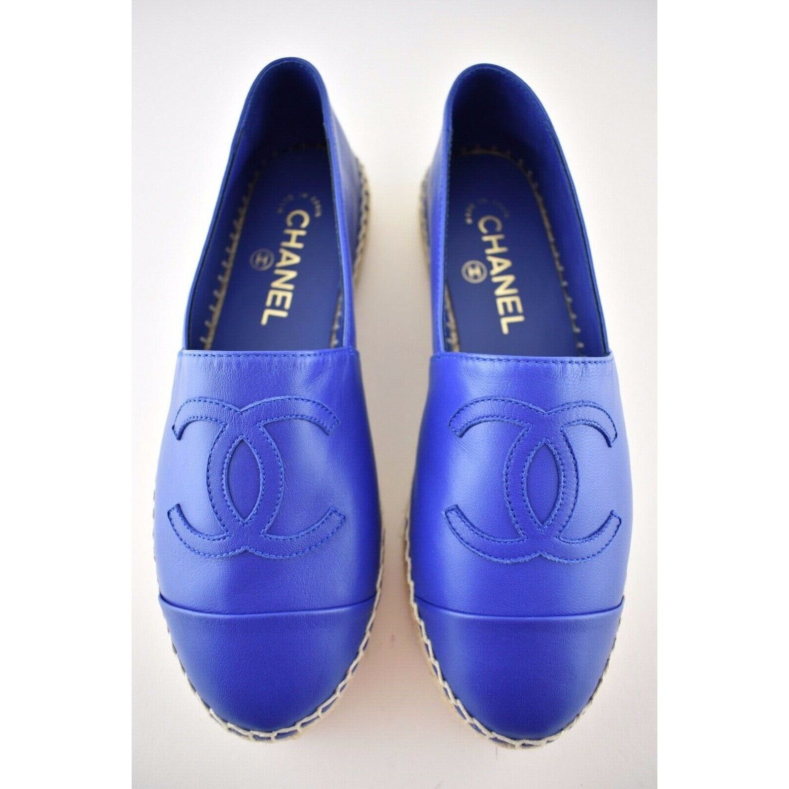 Chanel 19C Lambskin CC Logo Double Sole Espadrille Ballet Flat 35 Size US 5 / IT 35 - 8 Thumbnail