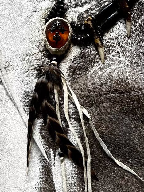 14th Addiction Tribal Portrait Beaded Handcrafted Goatskin Leather Jacket Size US S / EU 44-46 / 1 - 6 Thumbnail