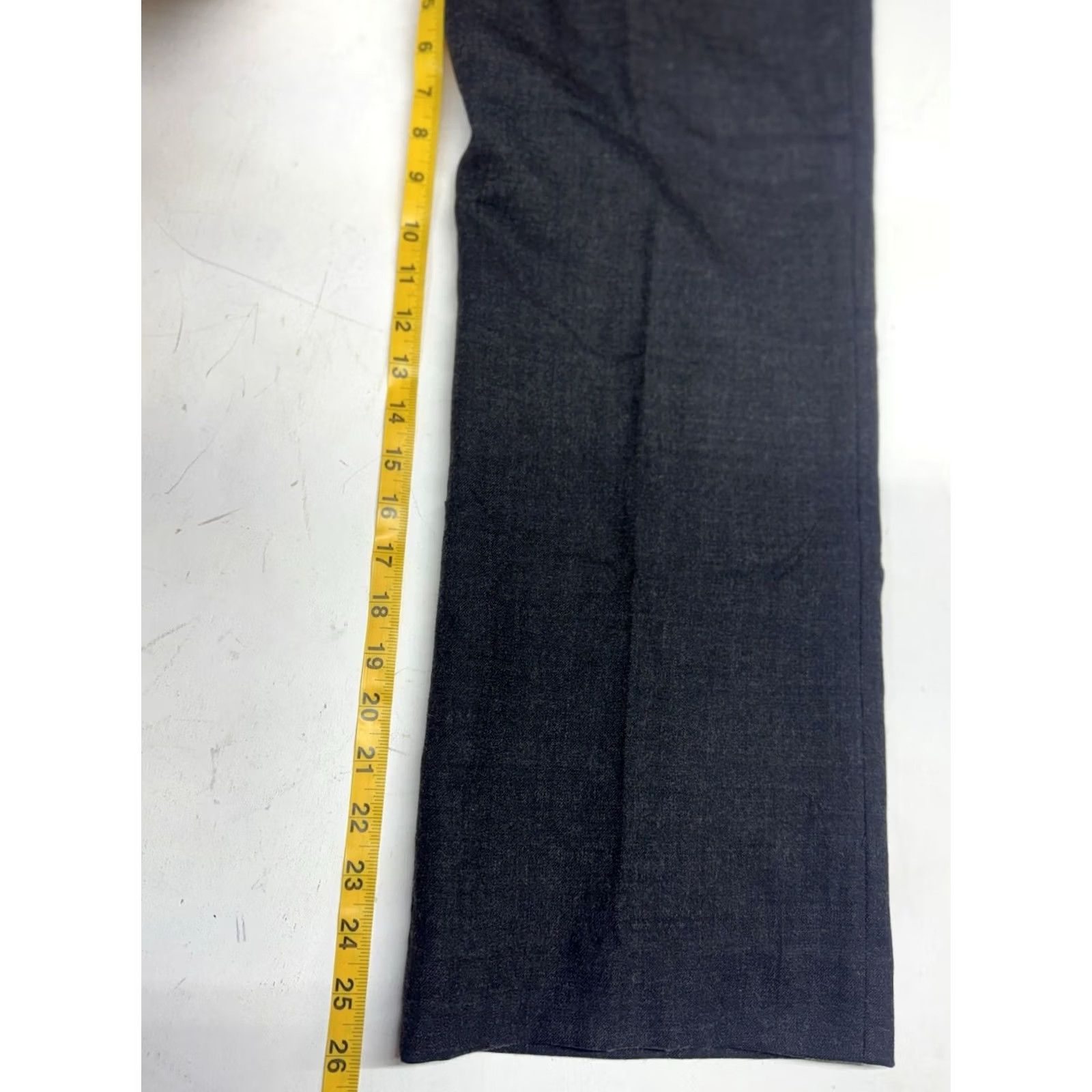 Gap GAP Wool Wide-Leg Pants Black 12 Classic Office Work Dress Pants Wool Blend Spandex Flat Front High Rise Pockets Lined Zipper Button Size 34" / US 12 / IT 48 - 5 Thumbnail