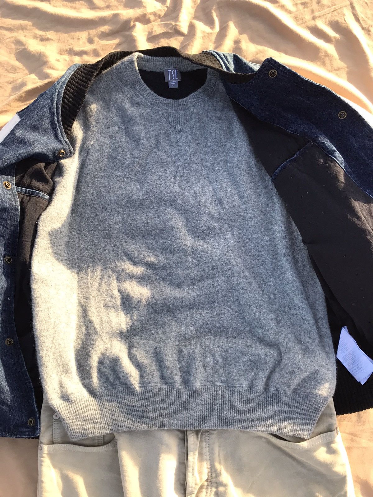 Tse TSE PURE CASHMERE SWEATSHIRT LIKE JUMPER, silver grey Size US L / EU 52-54 / 3 - 5 Thumbnail