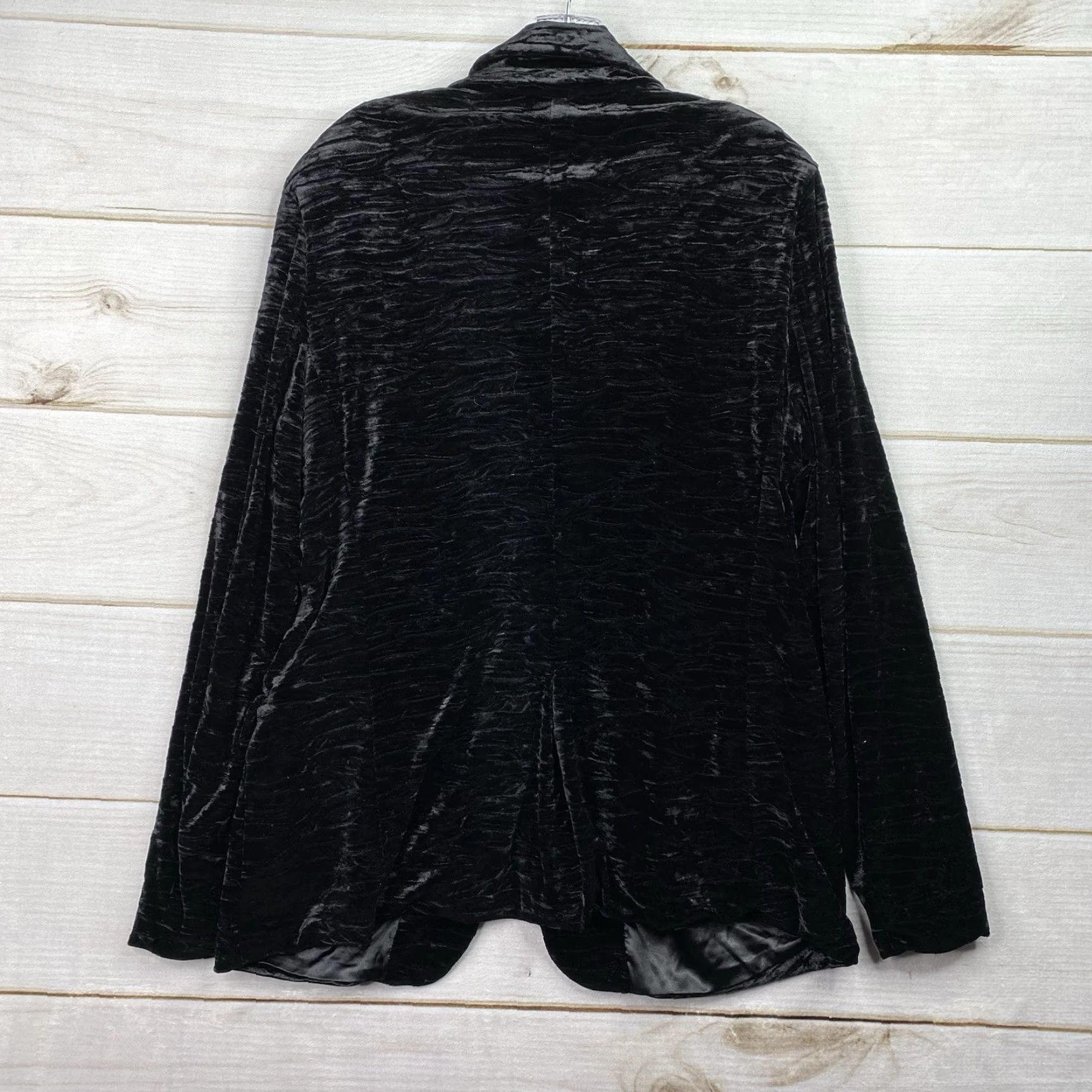 Forever 21 FOREVER 21 Blazer Jacket Women XL Black Crushed Velvet Party Preppy Vintage No Size XL / US 12-14 / IT 48-50 - 6 Thumbnail
